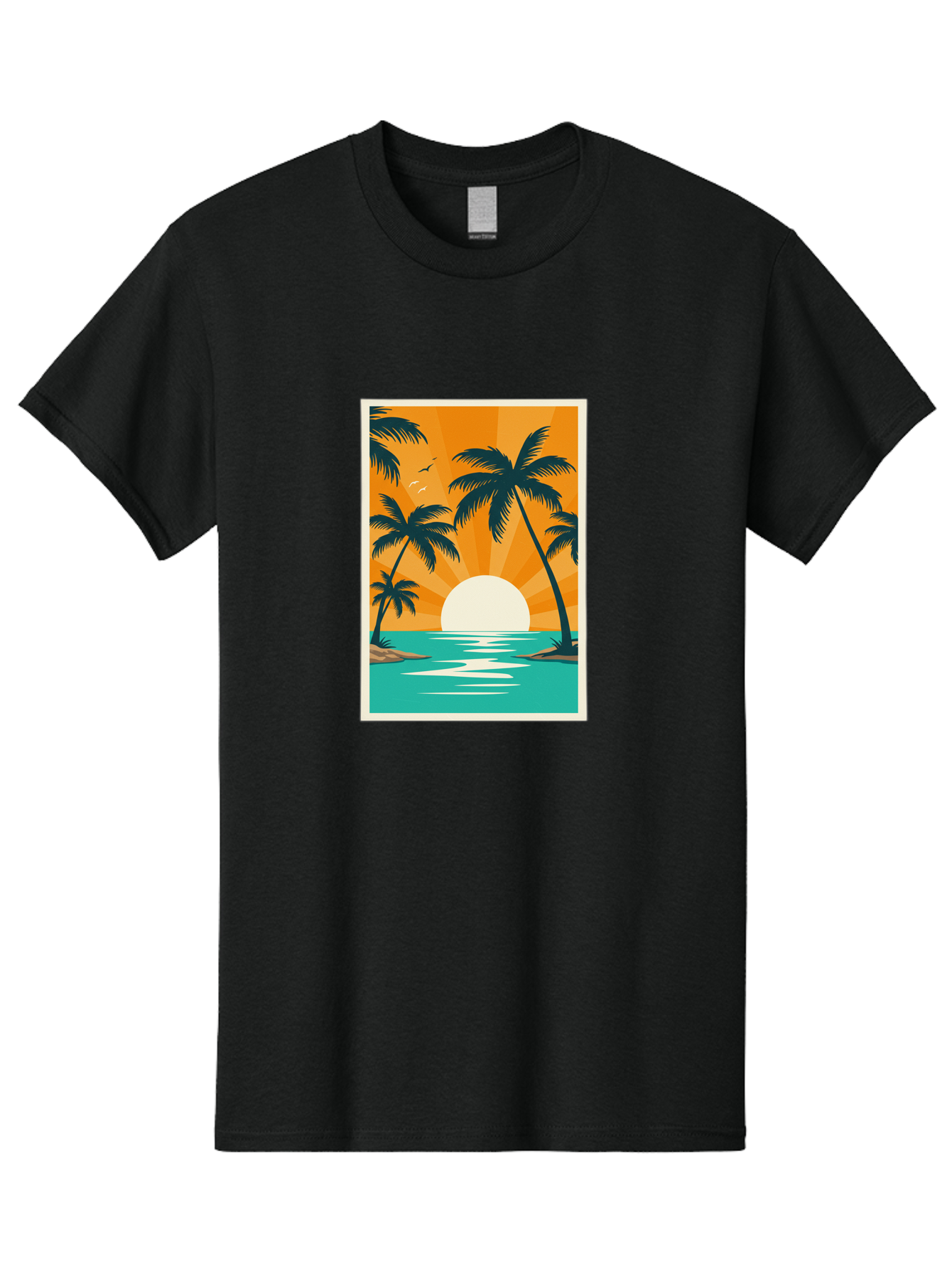 Tropical-Sunset Men'S Graphic Tee, 100% Cotton, Comfortable Casual Summer Wear, Machine Washable, Vintage Camera, Old Camera, Antique Camera, Black Camera, Classic Photography, Photography Equipment, Nostalgic Device, Film Camera, Camera Art Bao966 12