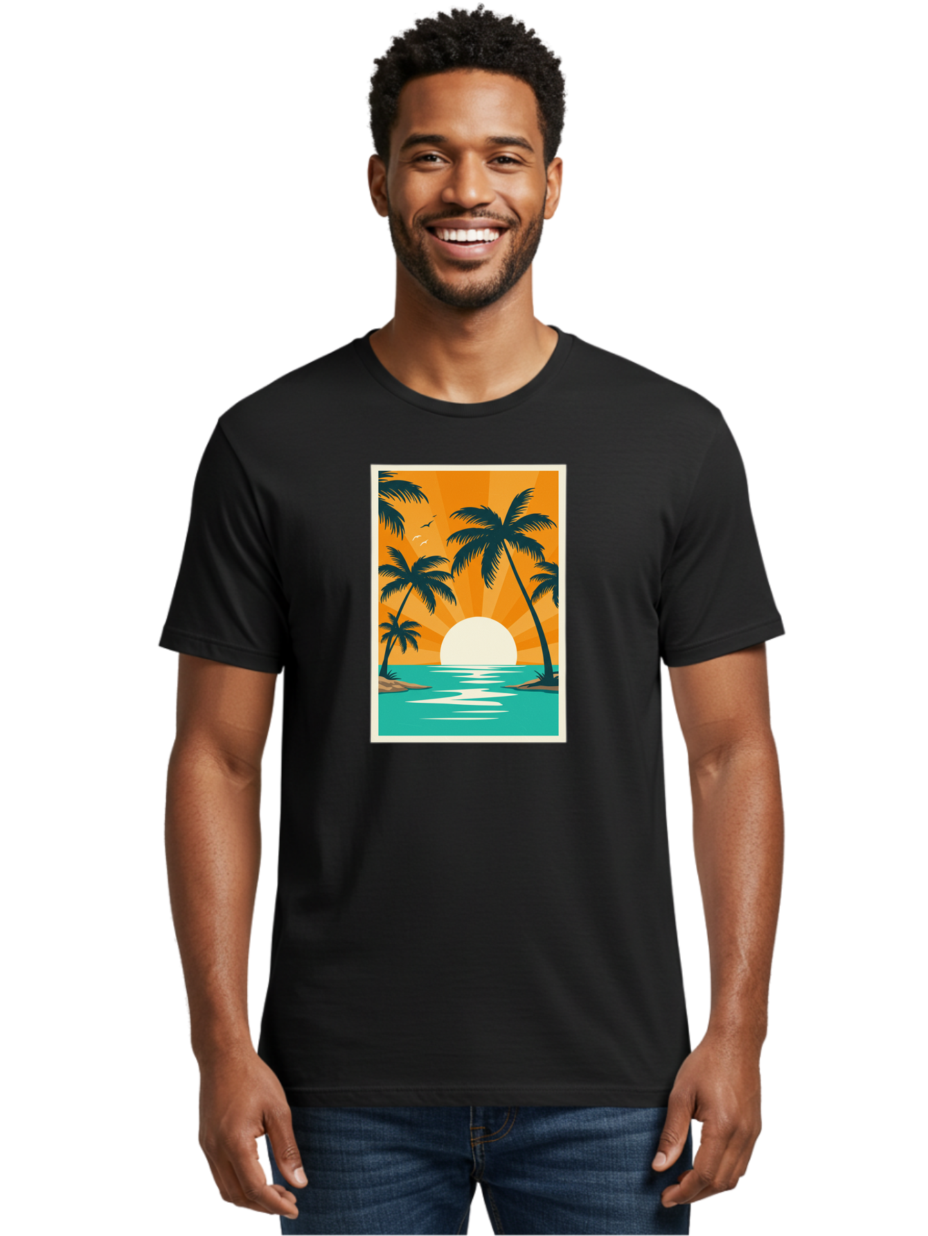 Tropical-Sunset Men'S Graphic Tee, 100% Cotton, Comfortable Casual Summer Wear, Machine Washable, Vintage Camera, Old Camera, Antique Camera, Black Camera, Classic Photography, Photography Equipment, Nostalgic Device, Film Camera, Camera Art Bao966 27