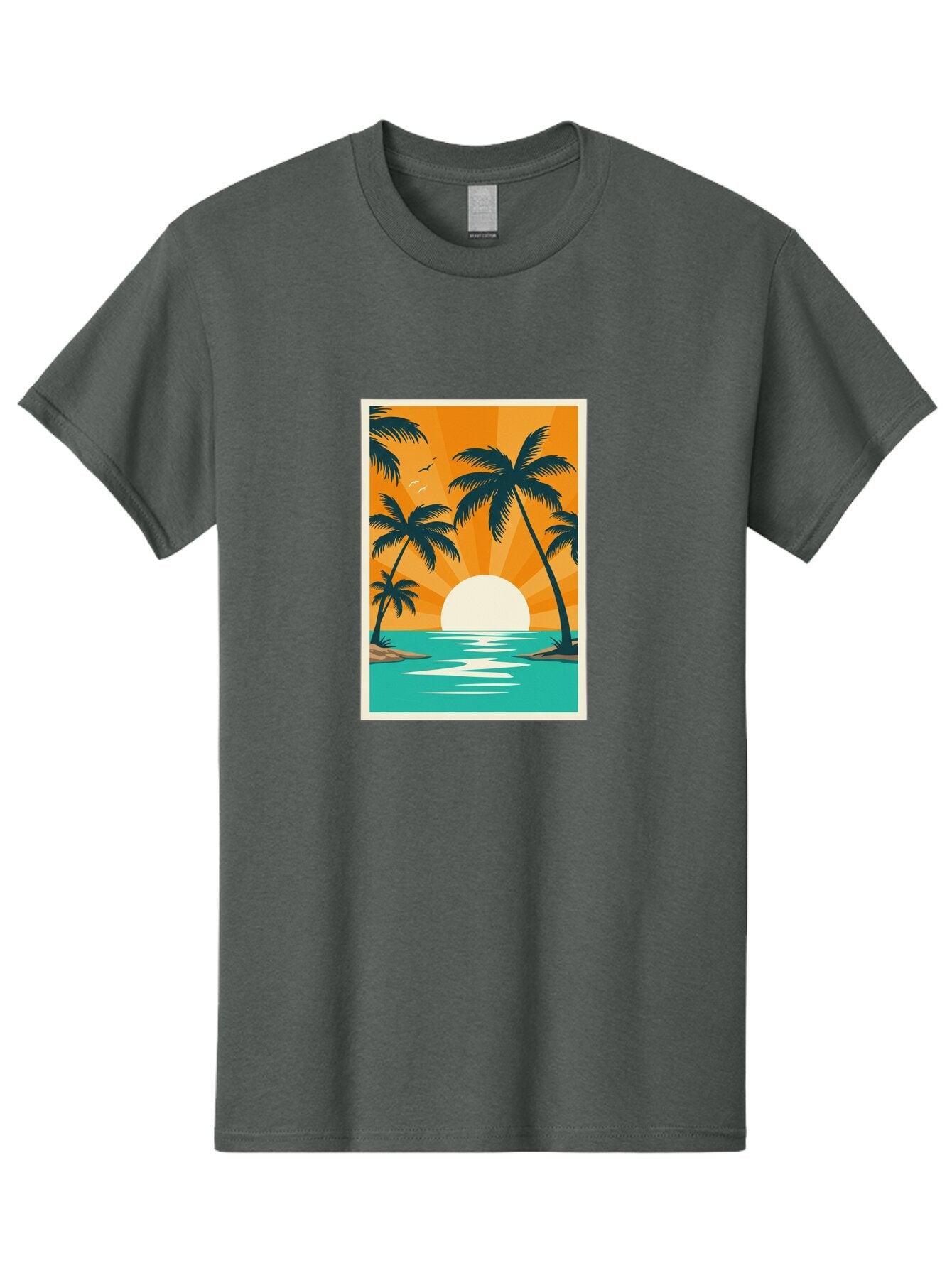 Tropical-Sunset Men'S Graphic Tee, 100% Cotton, Comfortable Casual Summer Wear, Machine Washable, Vintage Camera, Old Camera, Antique Camera, Black Camera, Classic Photography, Photography Equipment, Nostalgic Device, Film Camera, Camera Art Bao966 15