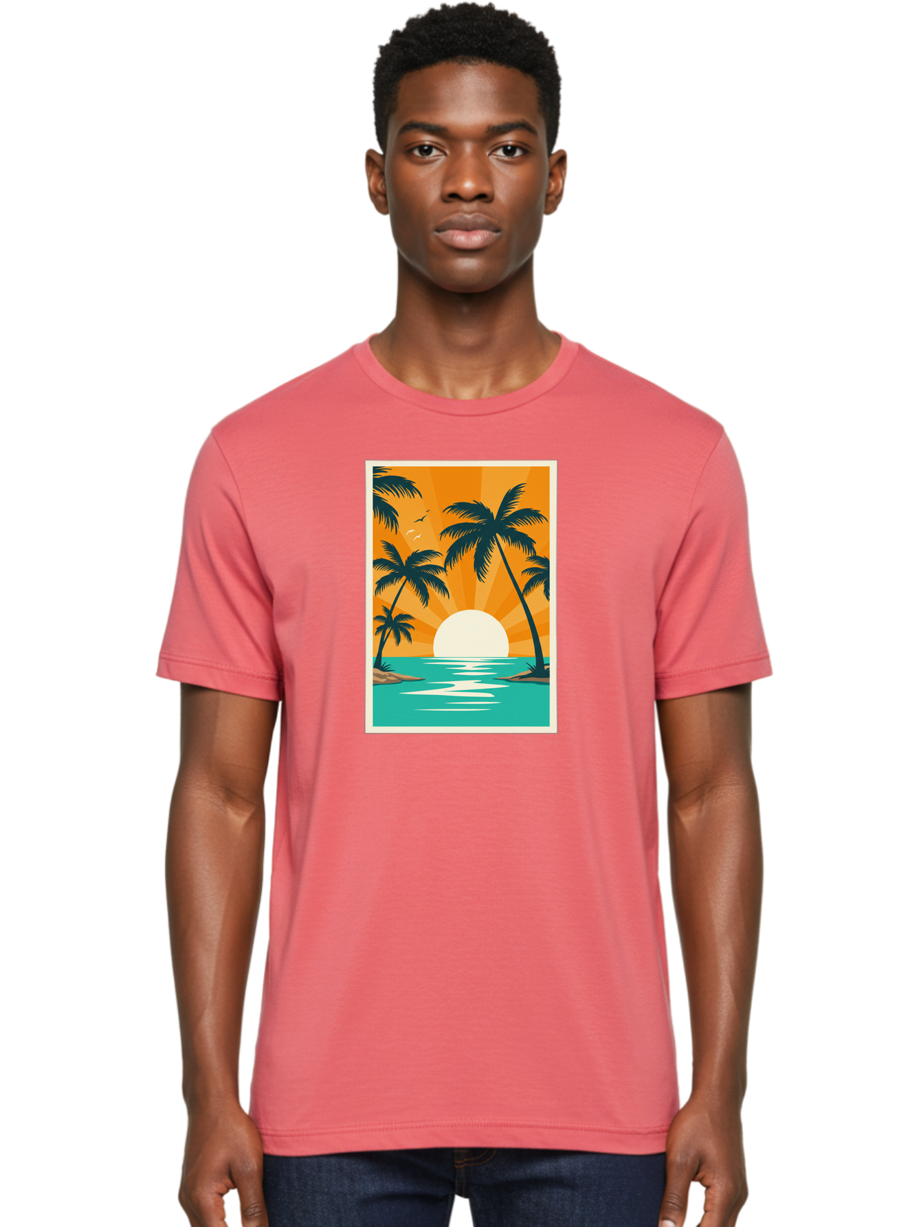 Tropical-Sunset Men'S Graphic Tee, 100% Cotton, Comfortable Casual Summer Wear, Machine Washable, Vintage Camera, Old Camera, Antique Camera, Black Camera, Classic Photography, Photography Equipment, Nostalgic Device, Film Camera, Camera Art Bao966 29