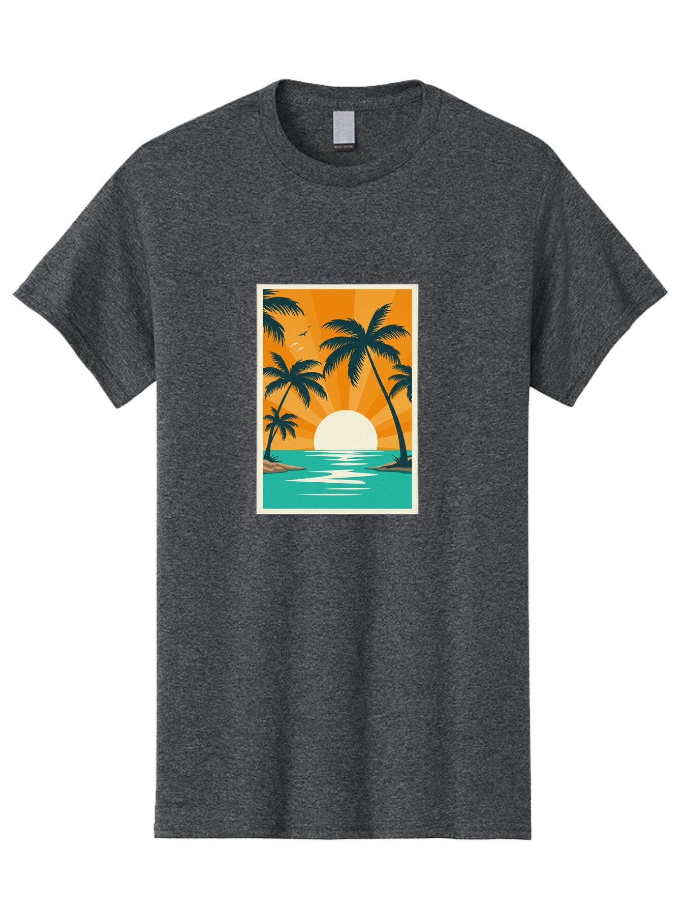 Tropical-Sunset Men'S Graphic Tee, 100% Cotton, Comfortable Casual Summer Wear, Machine Washable, Vintage Camera, Old Camera, Antique Camera, Black Camera, Classic Photography, Photography Equipment, Nostalgic Device, Film Camera, Camera Art Bao966 3