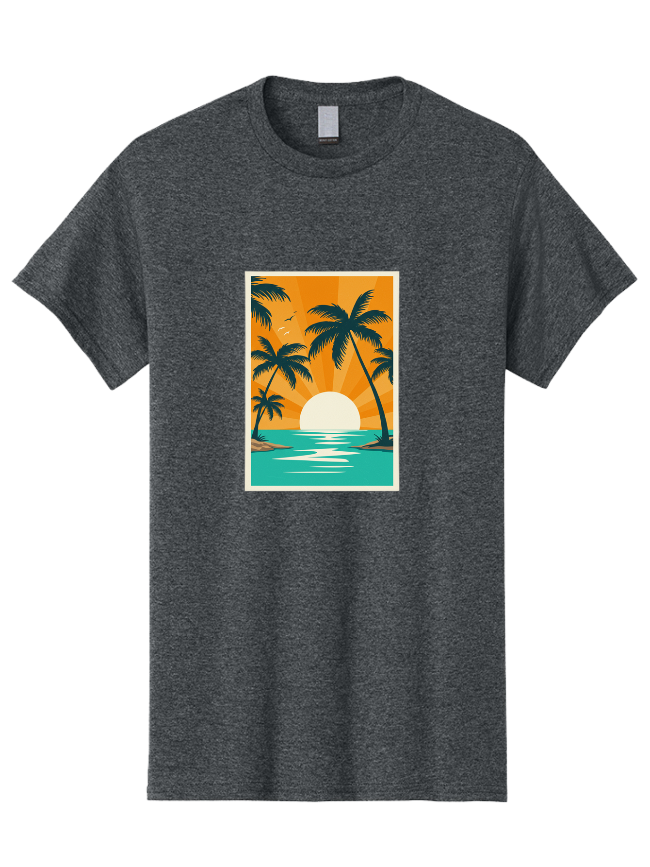 Tropical-Sunset Men'S Graphic Tee, 100% Cotton, Comfortable Casual Summer Wear, Machine Washable, Vintage Camera, Old Camera, Antique Camera, Black Camera, Classic Photography, Photography Equipment, Nostalgic Device, Film Camera, Camera Art Bao966 9