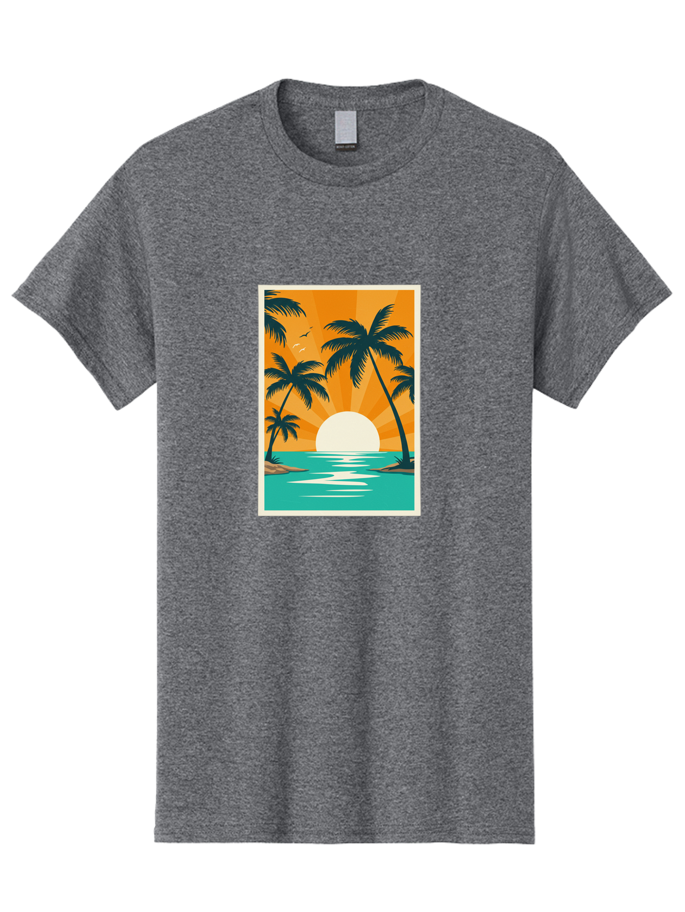 Tropical-Sunset Men'S Graphic Tee, 100% Cotton, Comfortable Casual Summer Wear, Machine Washable, Vintage Camera, Old Camera, Antique Camera, Black Camera, Classic Photography, Photography Equipment, Nostalgic Device, Film Camera, Camera Art Bao966 10