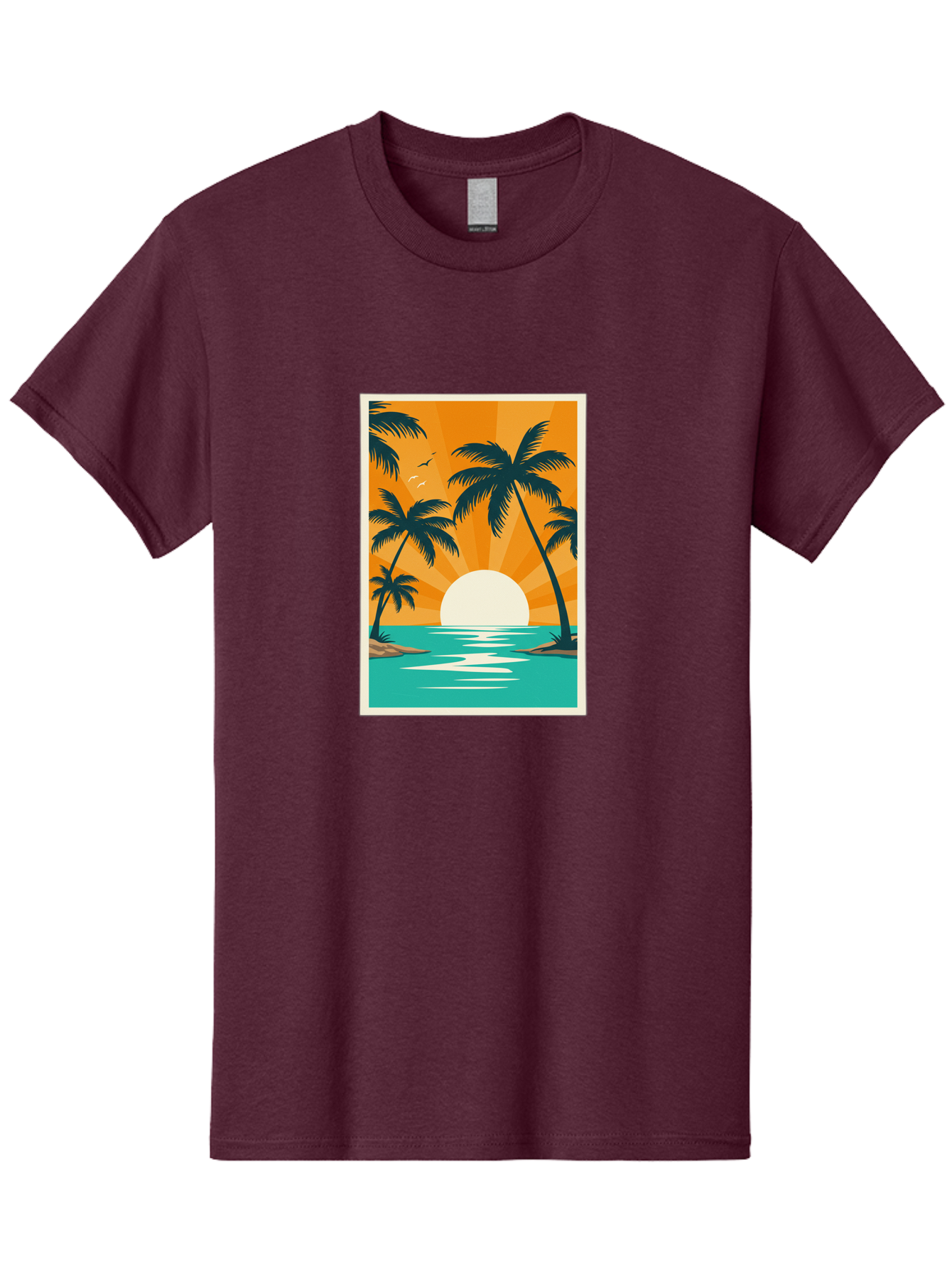 Tropical-Sunset Men'S Graphic Tee, 100% Cotton, Comfortable Casual Summer Wear, Machine Washable, Vintage Camera, Old Camera, Antique Camera, Black Camera, Classic Photography, Photography Equipment, Nostalgic Device, Film Camera, Camera Art Bao966 3