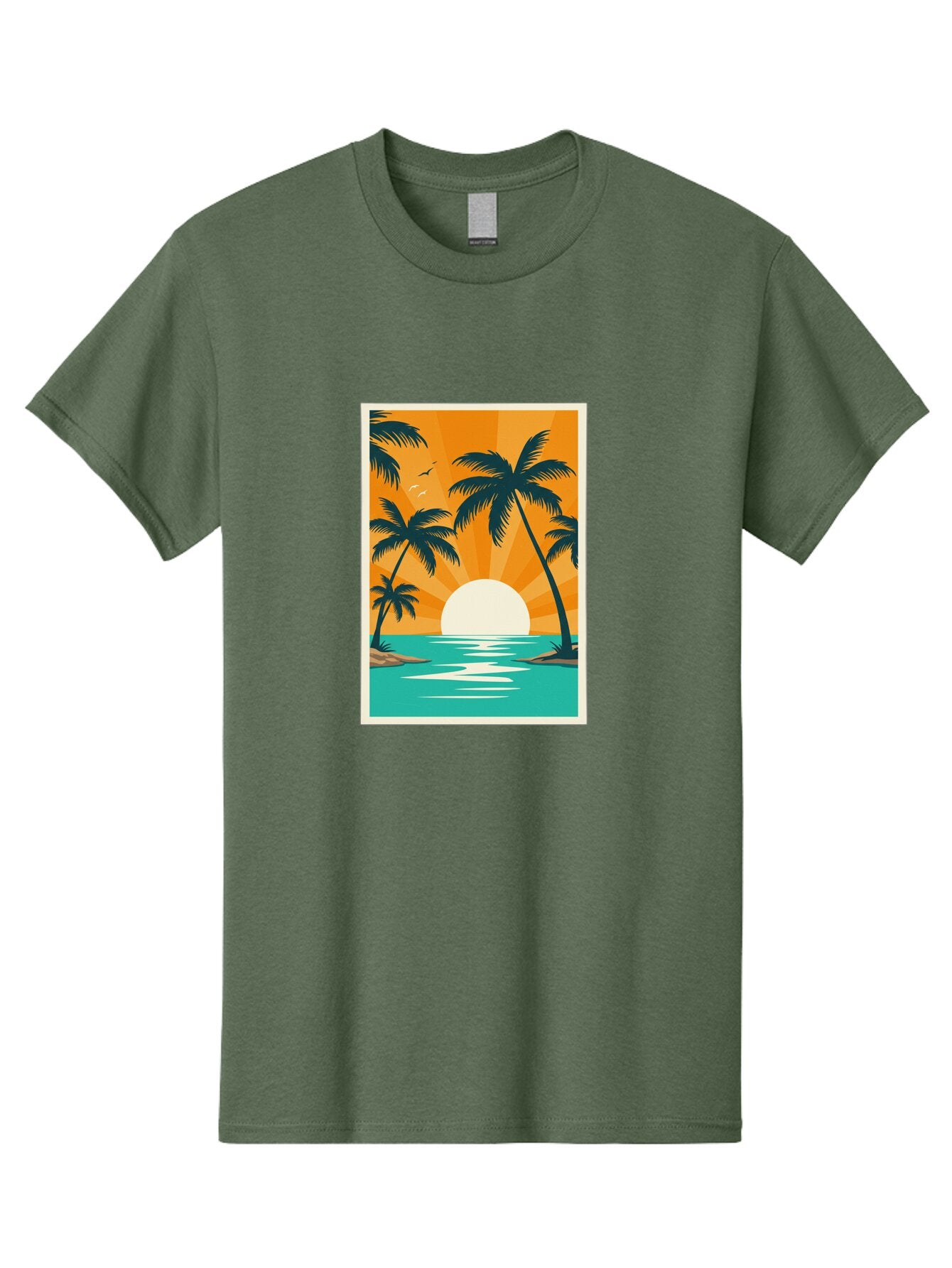 Tropical-Sunset Men'S Graphic Tee, 100% Cotton, Comfortable Casual Summer Wear, Machine Washable, Vintage Camera, Old Camera, Antique Camera, Black Camera, Classic Photography, Photography Equipment, Nostalgic Device, Film Camera, Camera Art Bao966 8