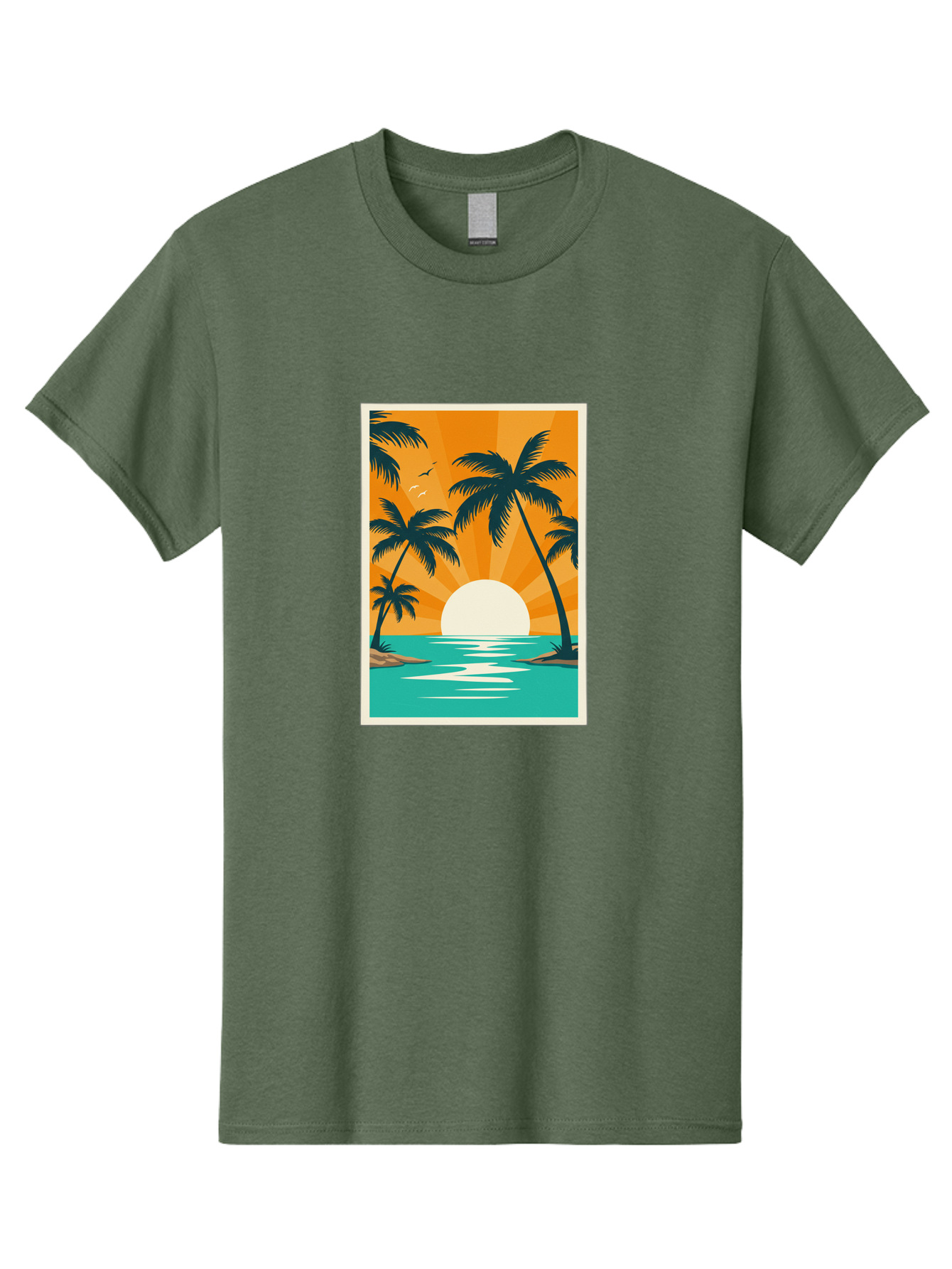 Tropical-Sunset Men'S Graphic Tee, 100% Cotton, Comfortable Casual Summer Wear, Machine Washable, Vintage Camera, Old Camera, Antique Camera, Black Camera, Classic Photography, Photography Equipment, Nostalgic Device, Film Camera, Camera Art Bao966 6
