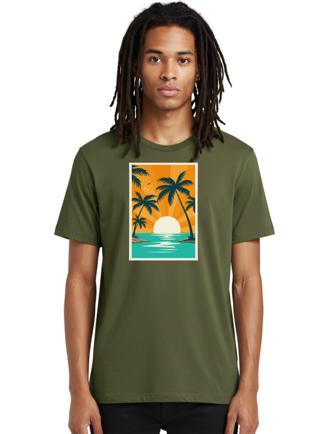 Tropical-Sunset Men'S Graphic Tee, 100% Cotton, Comfortable Casual Summer Wear, Machine Washable, Vintage Camera, Old Camera, Antique Camera, Black Camera, Classic Photography, Photography Equipment, Nostalgic Device, Film Camera, Camera Art Bao966 21