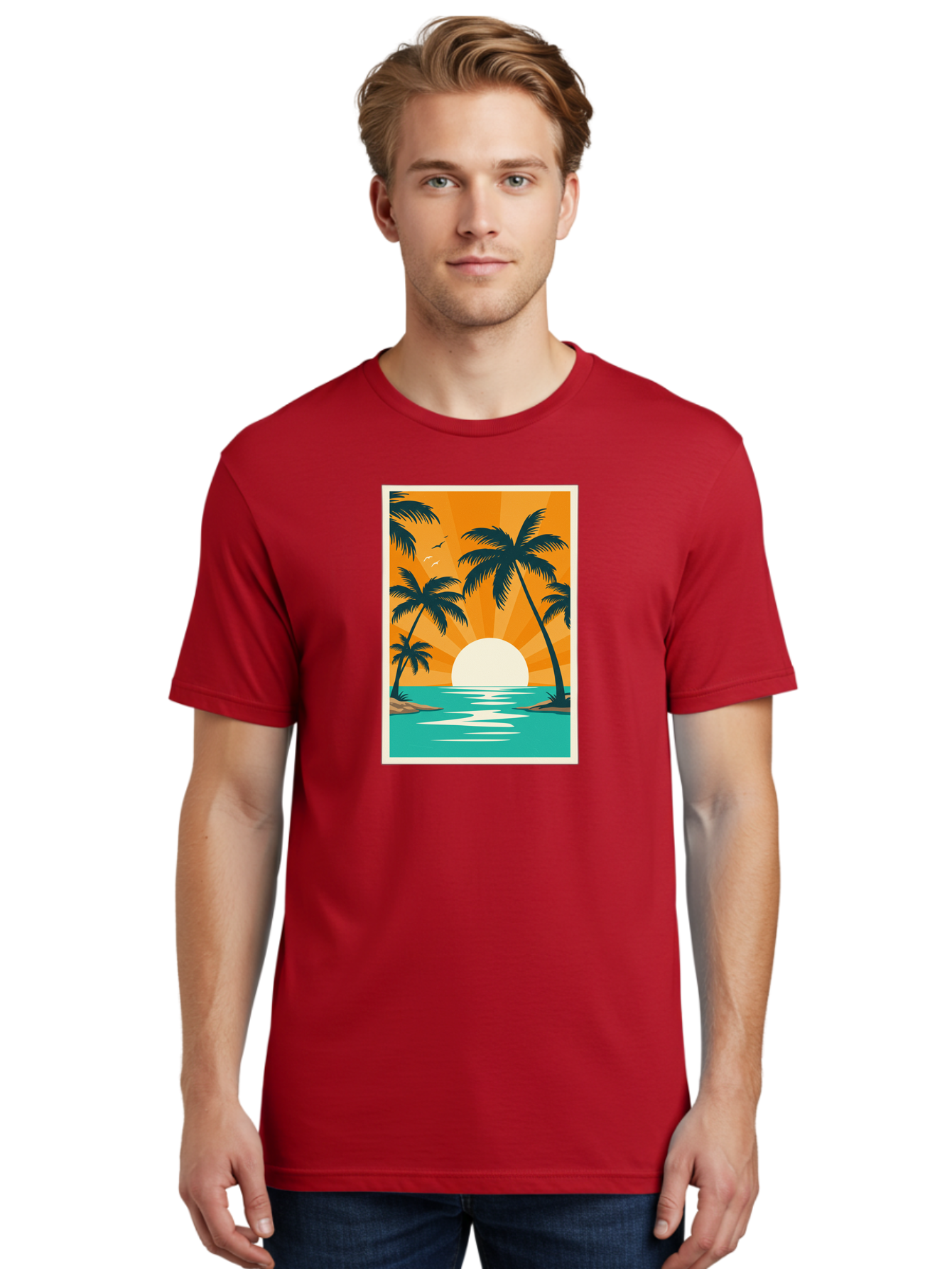 Tropical-Sunset Men'S Graphic Tee, 100% Cotton, Comfortable Casual Summer Wear, Machine Washable, Vintage Camera, Old Camera, Antique Camera, Black Camera, Classic Photography, Photography Equipment, Nostalgic Device, Film Camera, Camera Art Bao966 23