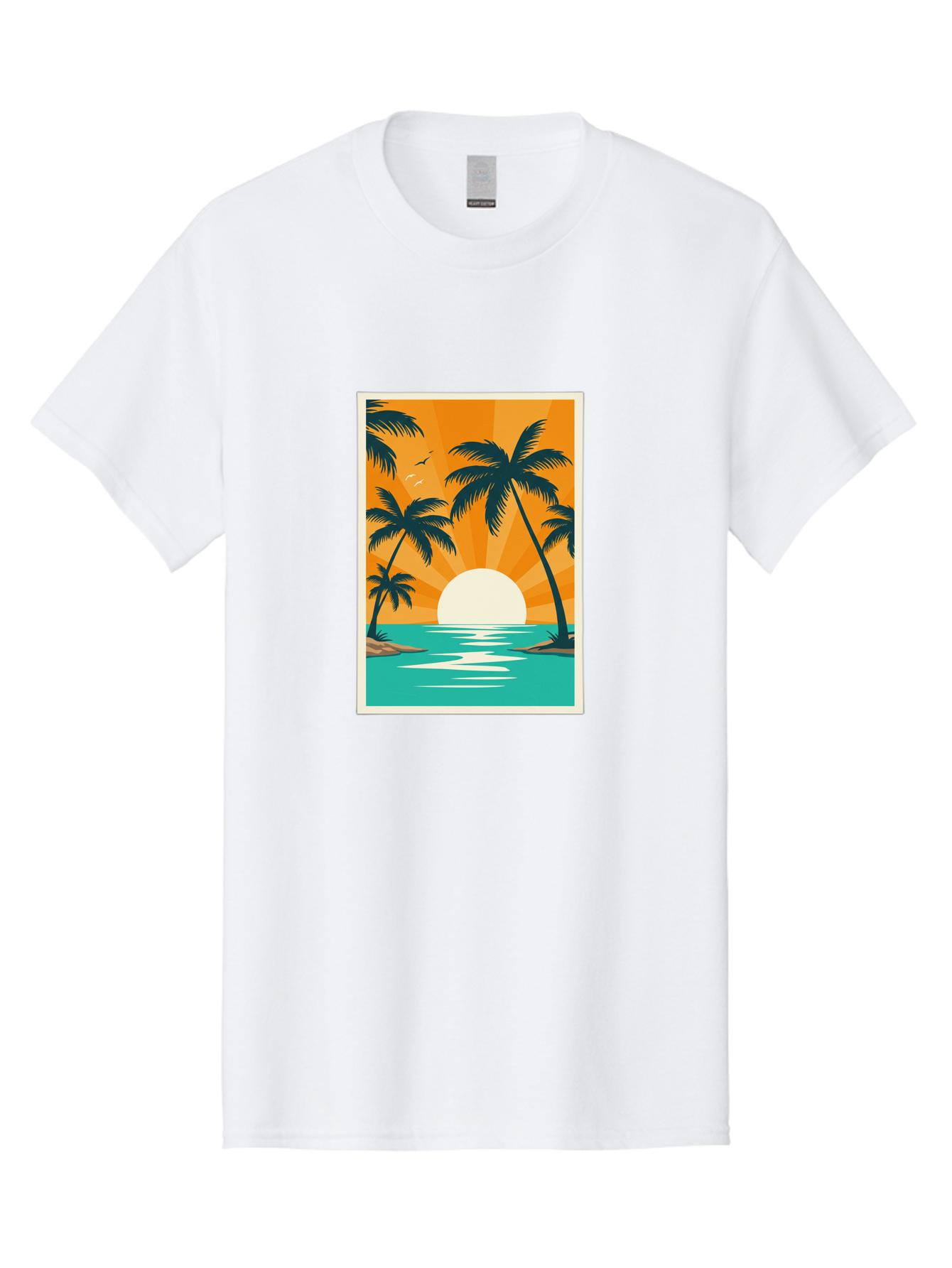 Tropical-Sunset Men'S Graphic Tee, 100% Cotton, Comfortable Casual Summer Wear, Machine Washable, Vintage Camera, Old Camera, Antique Camera, Black Camera, Classic Photography, Photography Equipment, Nostalgic Device, Film Camera, Camera Art Bao966 7