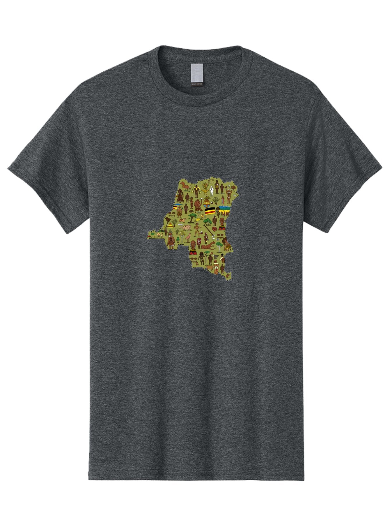 Uganda-Map Men'S Graphic Tee, 100% Cotton, Comfortable Casual Summer Wear, Machine Washable, Vintage Camera, Old Camera, Antique Camera, Black Camera, Classic Photography, Photography Equipment, Nostalgic Device, Film Camera, Camera Art Bao972 3