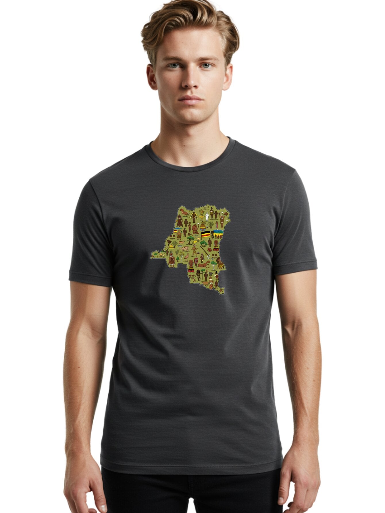 Uganda-Map Men'S Graphic Tee, 100% Cotton, Comfortable Casual Summer Wear, Machine Washable, Vintage Camera, Old Camera, Antique Camera, Black Camera, Classic Photography, Photography Equipment, Nostalgic Device, Film Camera, Camera Art Bao972 22