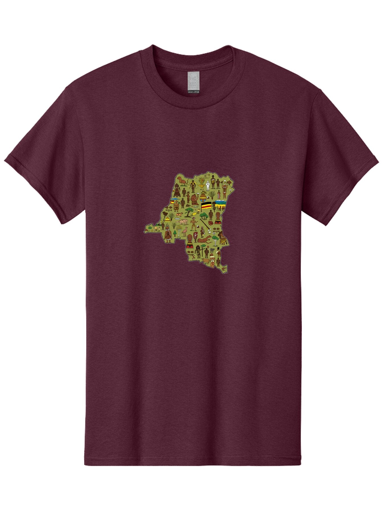 Uganda-Map Men'S Graphic Tee, 100% Cotton, Comfortable Casual Summer Wear, Machine Washable, Vintage Camera, Old Camera, Antique Camera, Black Camera, Classic Photography, Photography Equipment, Nostalgic Device, Film Camera, Camera Art Bao972 8
