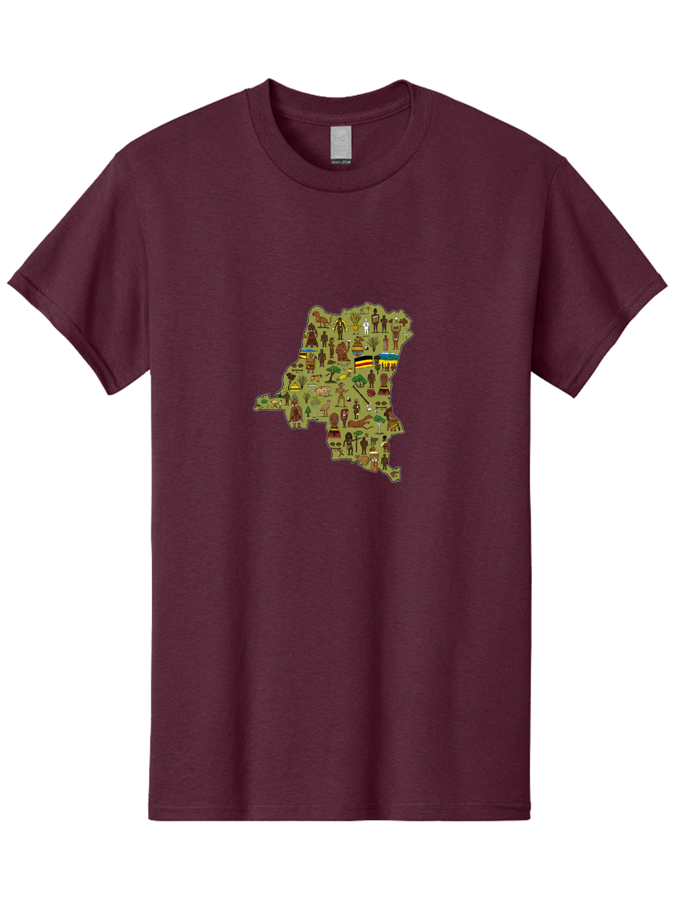 Uganda-Map Men'S Graphic Tee, 100% Cotton, Comfortable Casual Summer Wear, Machine Washable, Vintage Camera, Old Camera, Antique Camera, Black Camera, Classic Photography, Photography Equipment, Nostalgic Device, Film Camera, Camera Art Bao972 6
