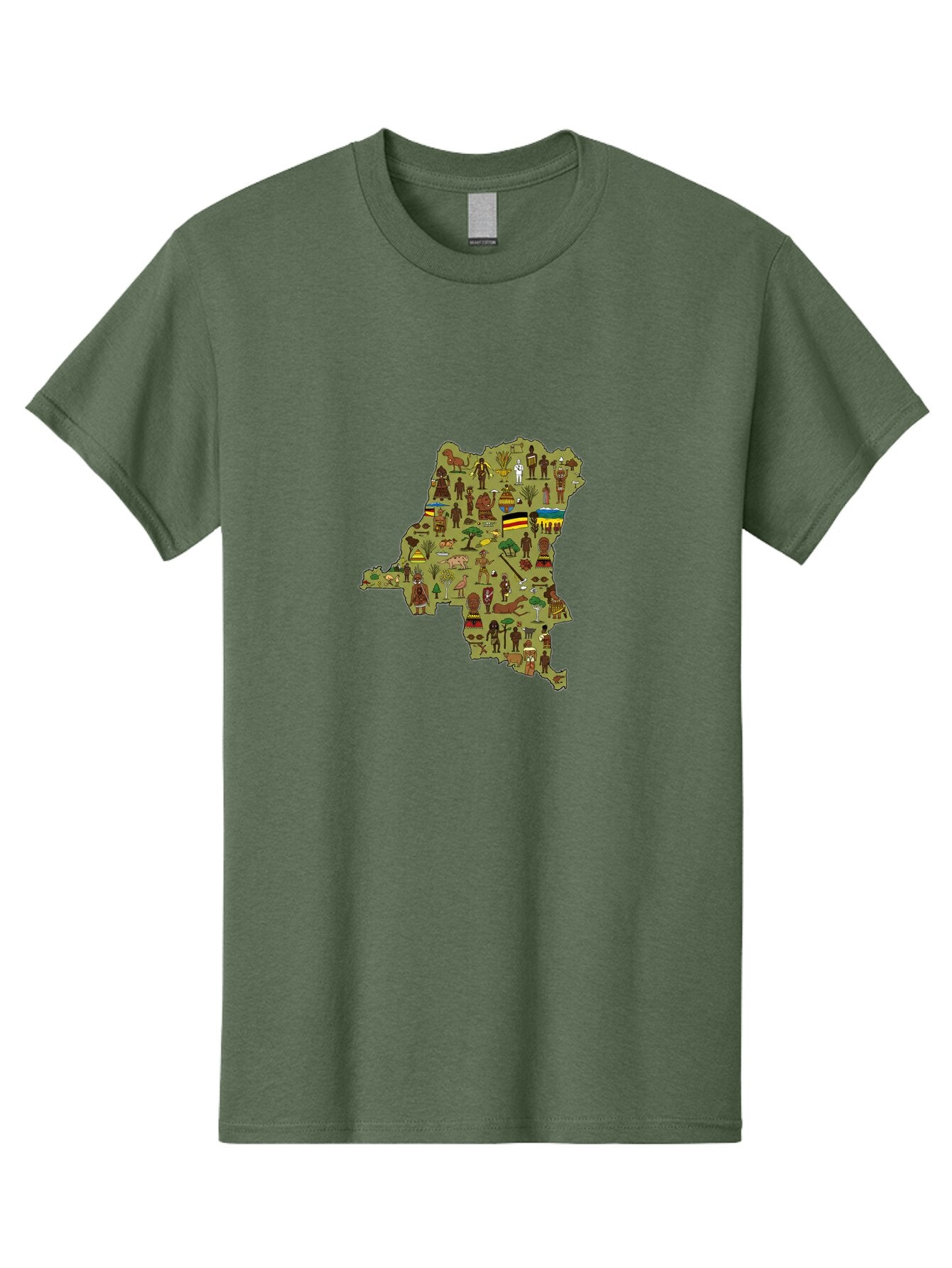 Uganda-Map Men'S Graphic Tee, 100% Cotton, Comfortable Casual Summer Wear, Machine Washable, Vintage Camera, Old Camera, Antique Camera, Black Camera, Classic Photography, Photography Equipment, Nostalgic Device, Film Camera, Camera Art Bao972 1