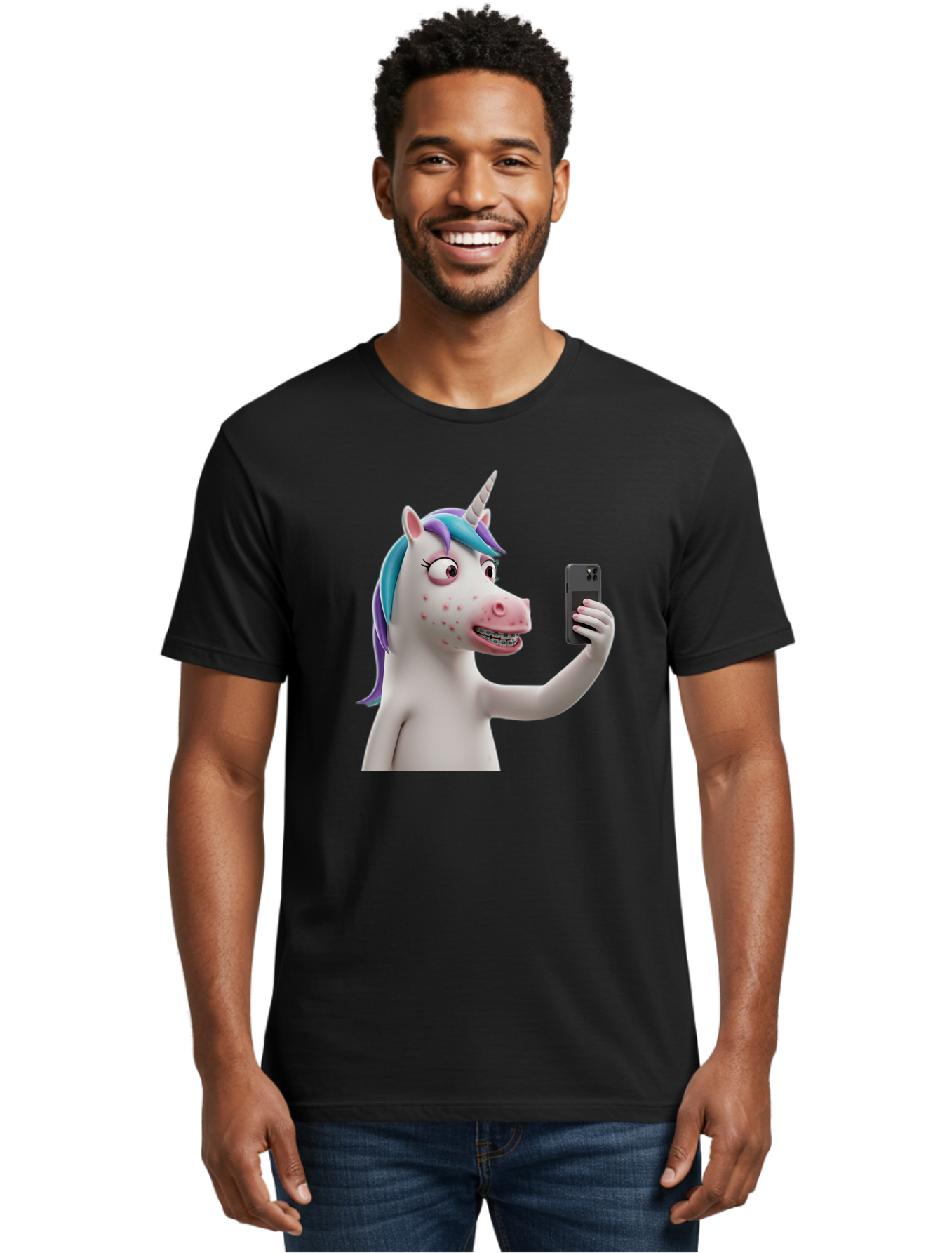 Unicorn-Selfie Men'S Graphic Tee, 100% Cotton, Comfortable Casual Summer Wear, Machine Washable, Vintage Camera, Old Camera, Antique Camera, Black Camera, Classic Photography, Photography Equipment, Nostalgic Device, Film Camera, Camera Art Bao985 28