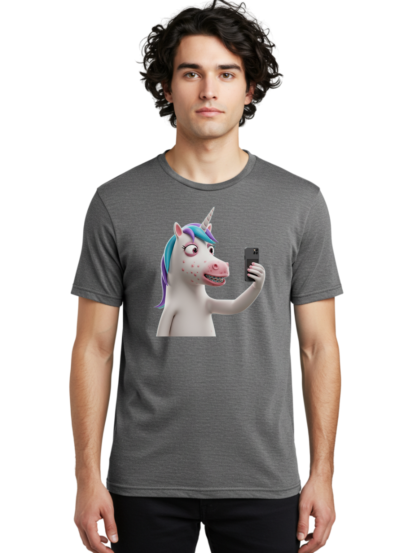 Unicorn-Selfie Men'S Graphic Tee, 100% Cotton, Comfortable Casual Summer Wear, Machine Washable, Vintage Camera, Old Camera, Antique Camera, Black Camera, Classic Photography, Photography Equipment, Nostalgic Device, Film Camera, Camera Art Bao985 18