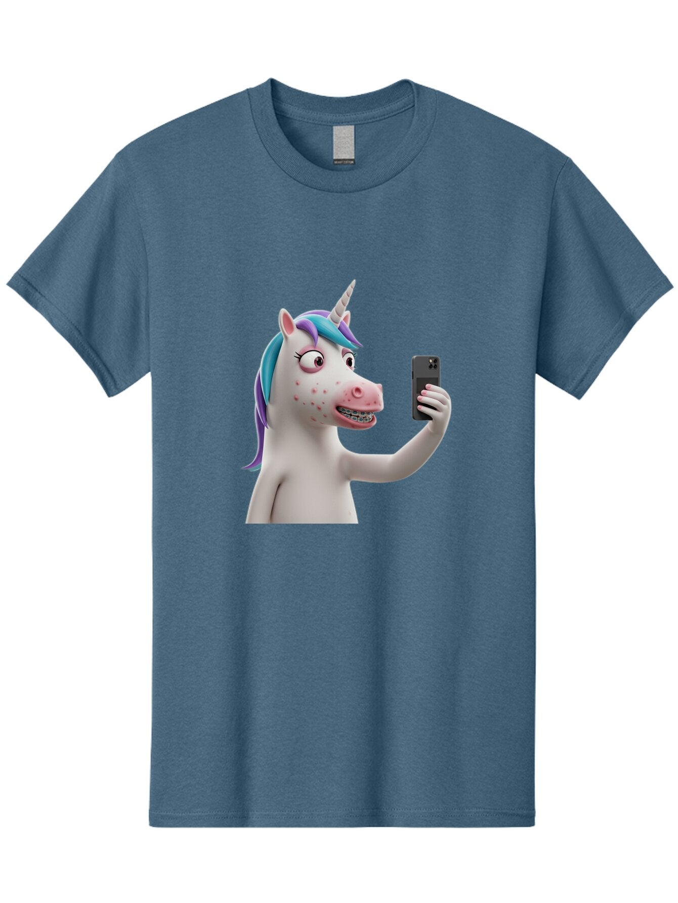 Unicorn-Selfie Men'S Graphic Tee, 100% Cotton, Comfortable Casual Summer Wear, Machine Washable, Vintage Camera, Old Camera, Antique Camera, Black Camera, Classic Photography, Photography Equipment, Nostalgic Device, Film Camera, Camera Art Bao985 3