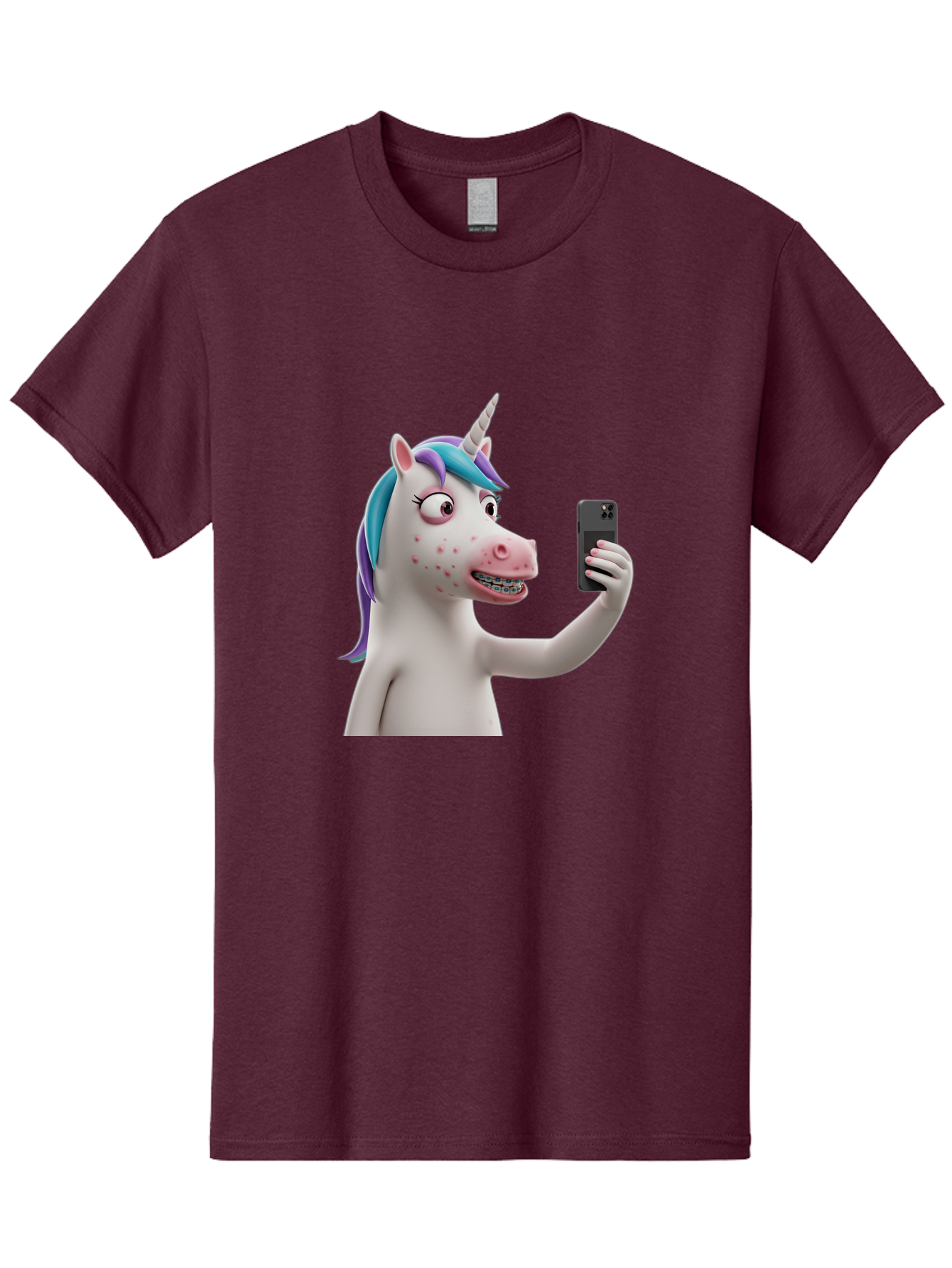 Unicorn-Selfie Men'S Graphic Tee, 100% Cotton, Comfortable Casual Summer Wear, Machine Washable, Vintage Camera, Old Camera, Antique Camera, Black Camera, Classic Photography, Photography Equipment, Nostalgic Device, Film Camera, Camera Art Bao985