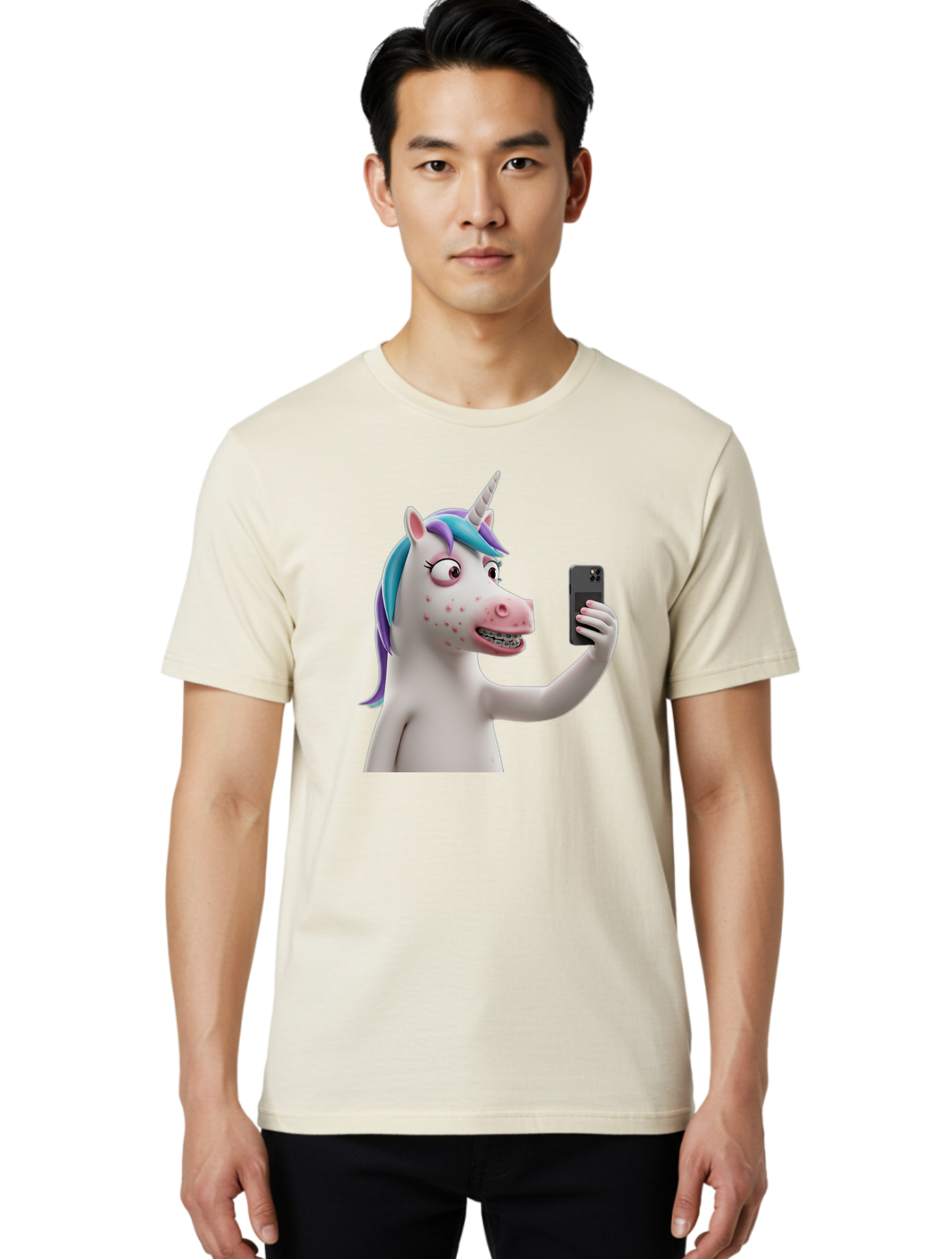 Unicorn-Selfie Men'S Graphic Tee, 100% Cotton, Comfortable Casual Summer Wear, Machine Washable, Vintage Camera, Old Camera, Antique Camera, Black Camera, Classic Photography, Photography Equipment, Nostalgic Device, Film Camera, Camera Art Bao985 19