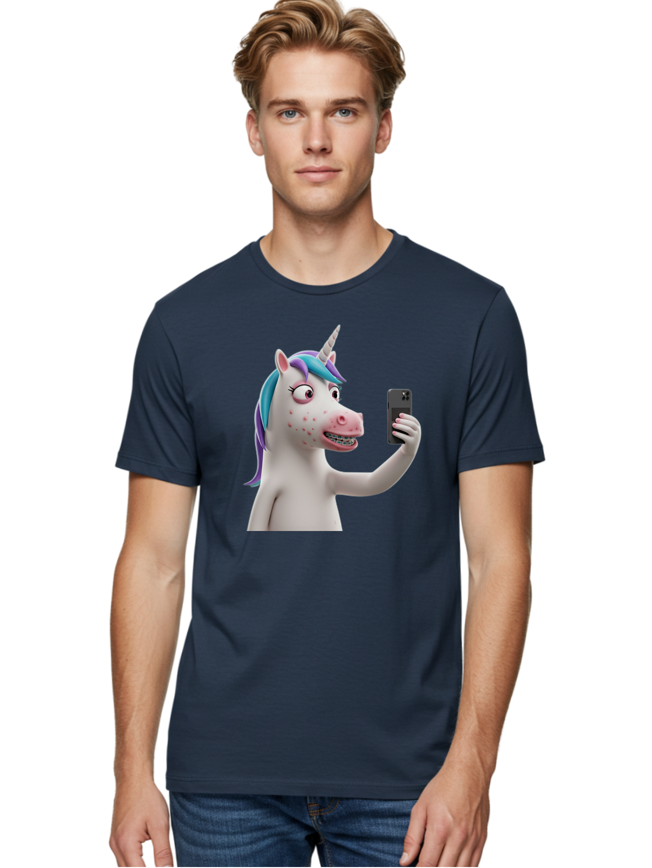 Unicorn-Selfie Men'S Graphic Tee, 100% Cotton, Comfortable Casual Summer Wear, Machine Washable, Vintage Camera, Old Camera, Antique Camera, Black Camera, Classic Photography, Photography Equipment, Nostalgic Device, Film Camera, Camera Art Bao985 27