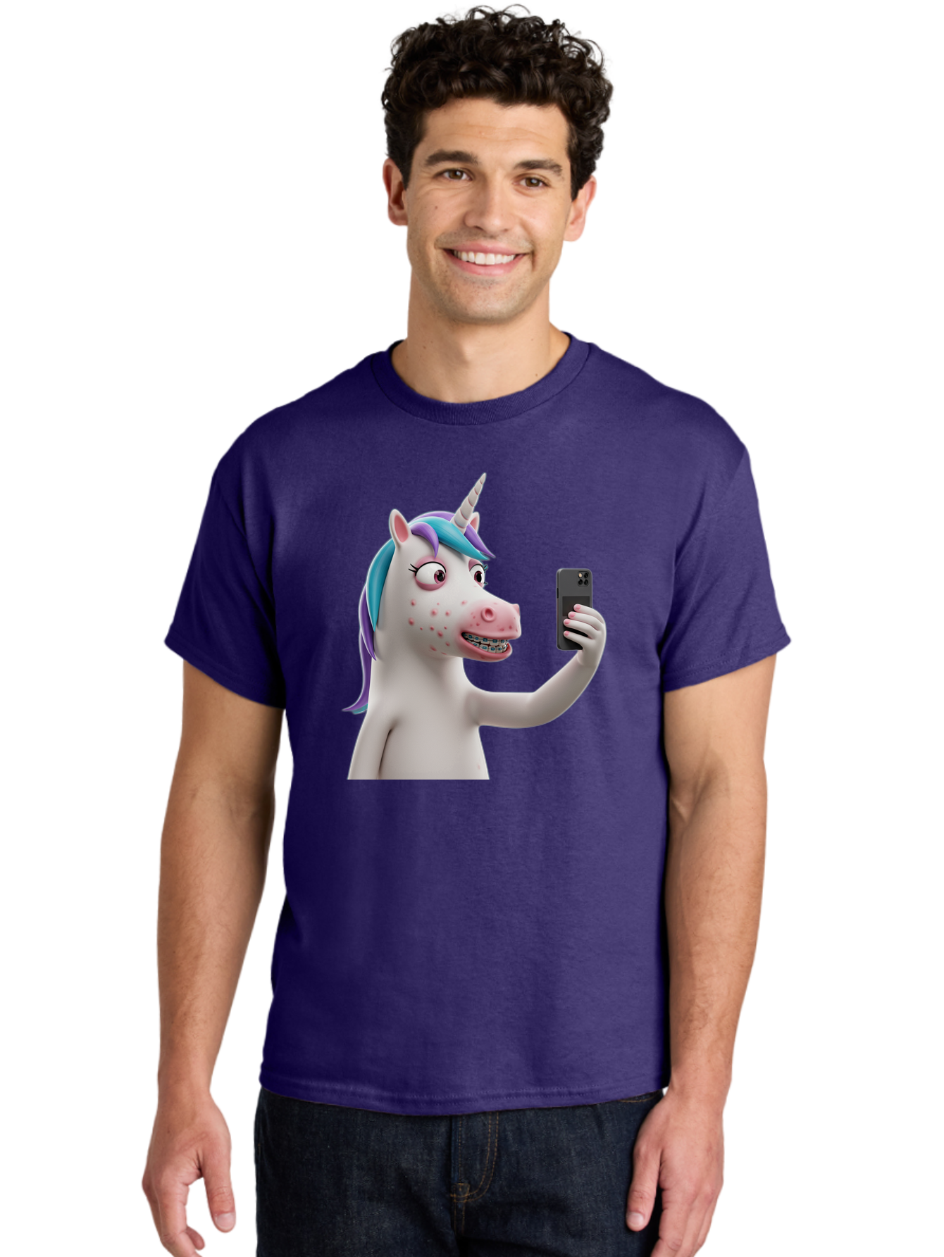 Unicorn-Selfie Men'S Graphic Tee, 100% Cotton, Comfortable Casual Summer Wear, Machine Washable, Vintage Camera, Old Camera, Antique Camera, Black Camera, Classic Photography, Photography Equipment, Nostalgic Device, Film Camera, Camera Art Bao985 26