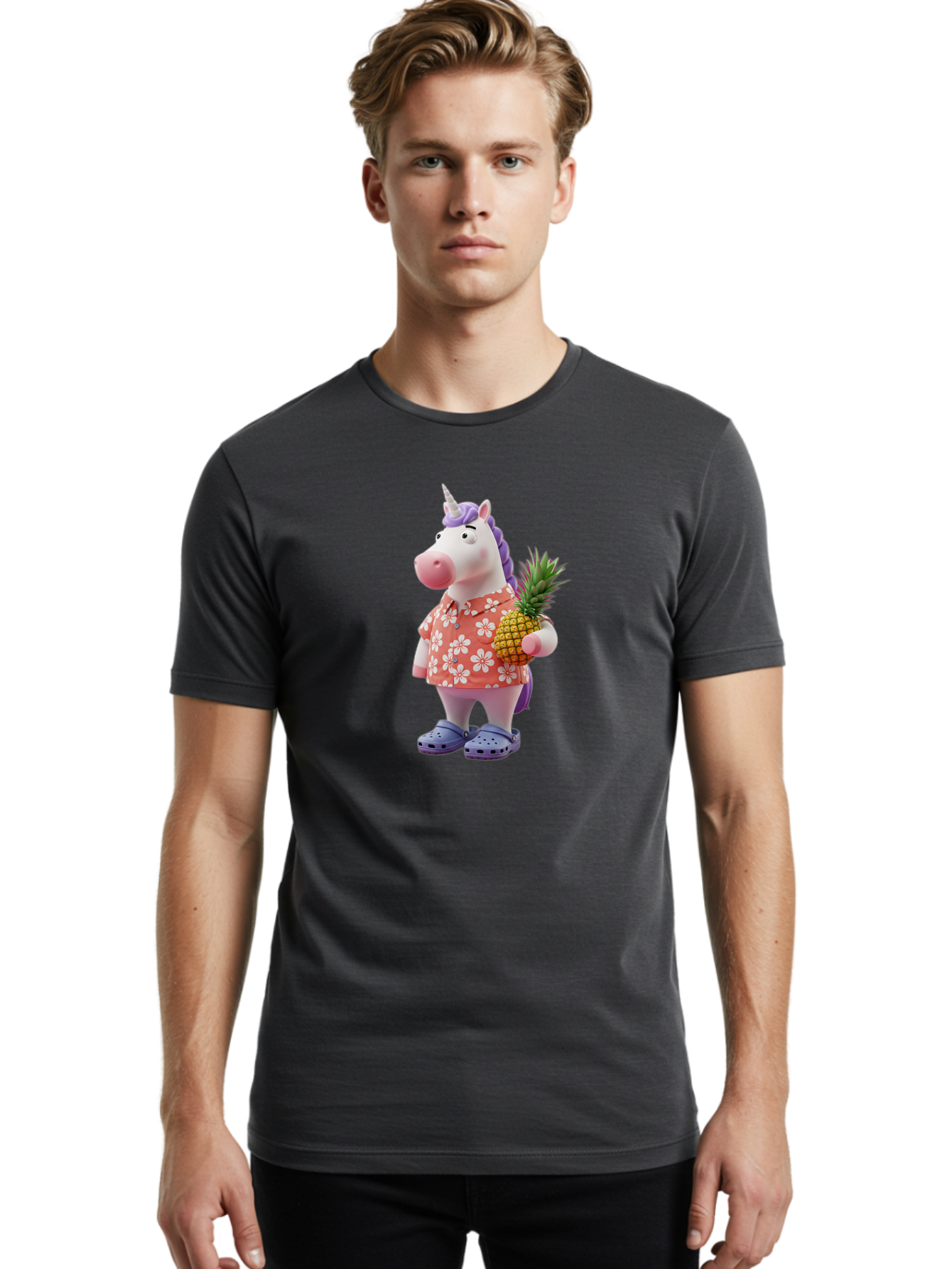 Unicorn-With-Pineapple Men'S Graphic Tee, 100% Cotton, Comfortable Casual Summer Wear, Machine Washable, Vintage Camera, Old Camera, Antique Camera, Black Camera, Classic Photography, Photography Equipment, Nostalgic Device, Film Camera, Bao986 24
