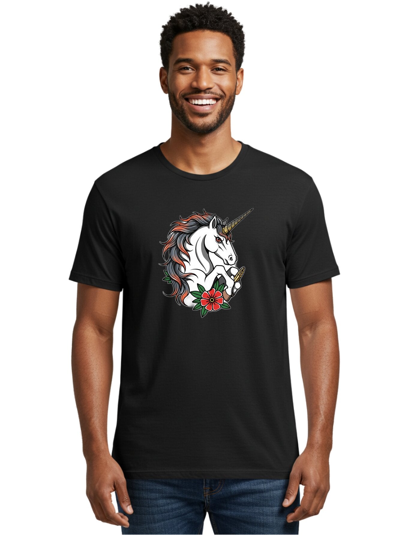Unicorn-With-Red-Flower Men'S Graphic Tee, 100% Cotton, Comfortable Casual Summer Wear, Machine Washable, Vintage Camera, Old Camera, Antique Camera, Black Camera, Classic Photography, Photography Equipment, Nostalgic Device, Film Camera, Bao989 17