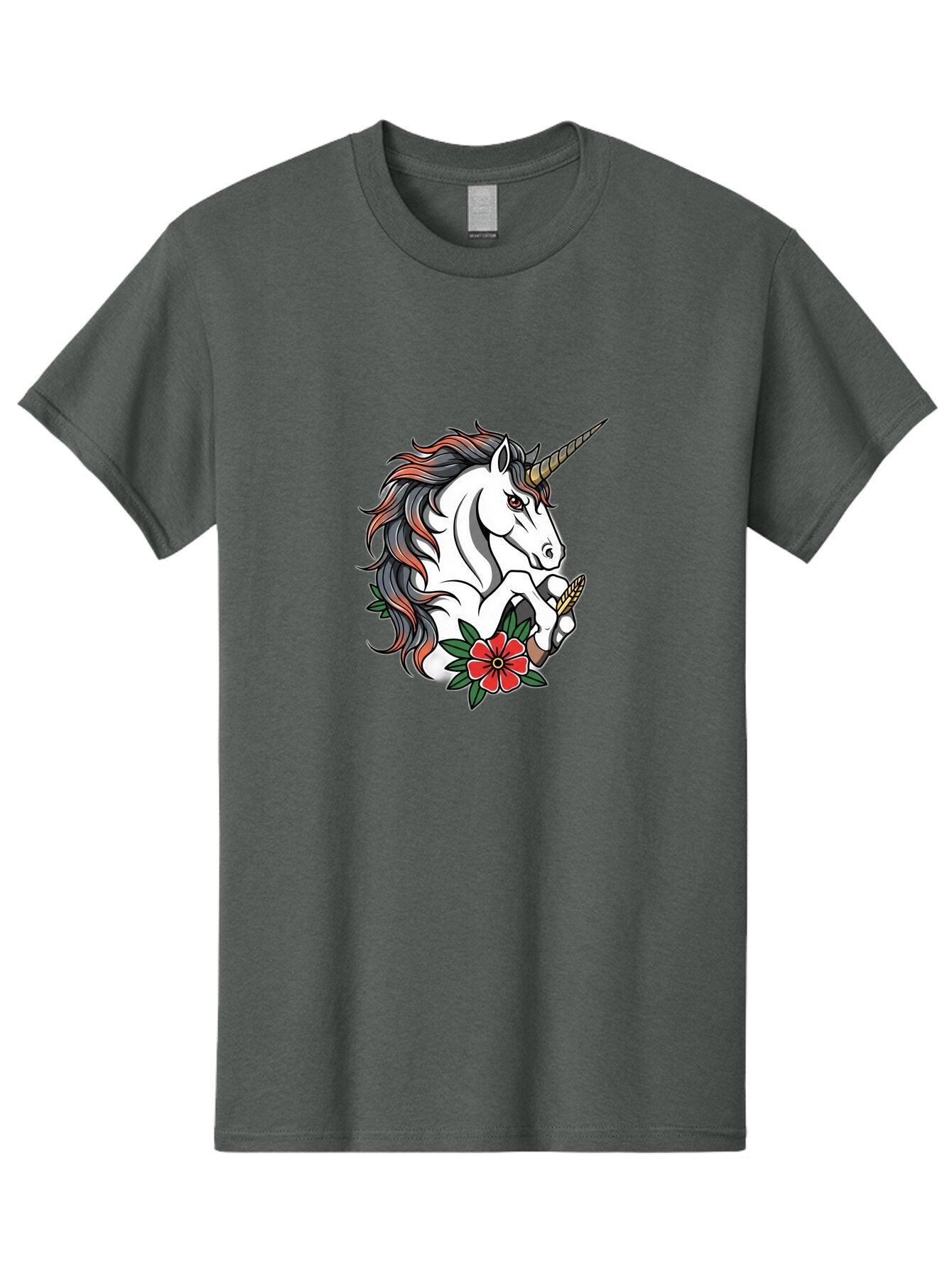 Unicorn-With-Red-Flower Men'S Graphic Tee, 100% Cotton, Comfortable Casual Summer Wear, Machine Washable, Vintage Camera, Old Camera, Antique Camera, Black Camera, Classic Photography, Photography Equipment, Nostalgic Device, Film Camera, Bao989 3