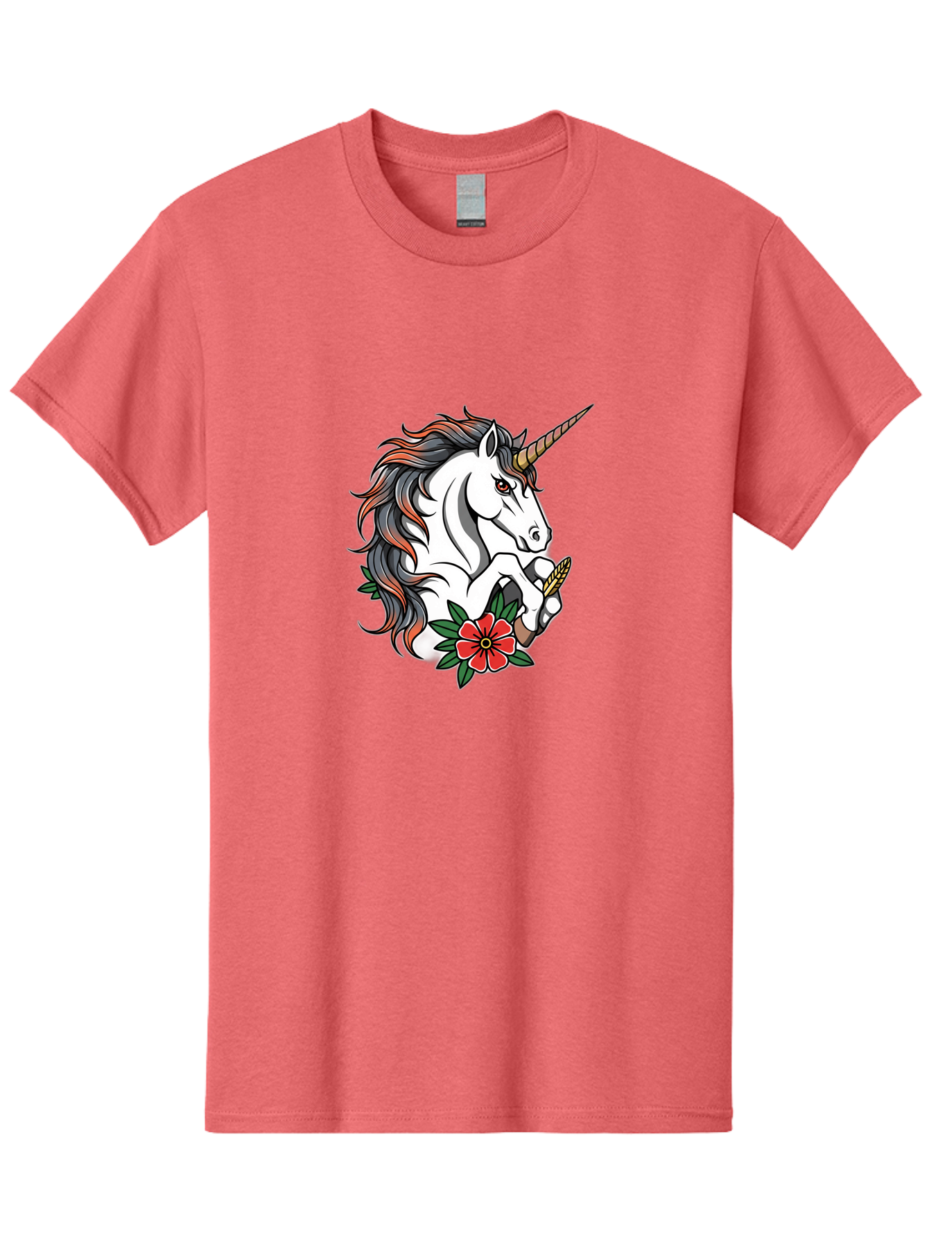 Unicorn-With-Red-Flower Men'S Graphic Tee, 100% Cotton, Comfortable Casual Summer Wear, Machine Washable, Vintage Camera, Old Camera, Antique Camera, Black Camera, Classic Photography, Photography Equipment, Nostalgic Device, Film Camera, Bao989