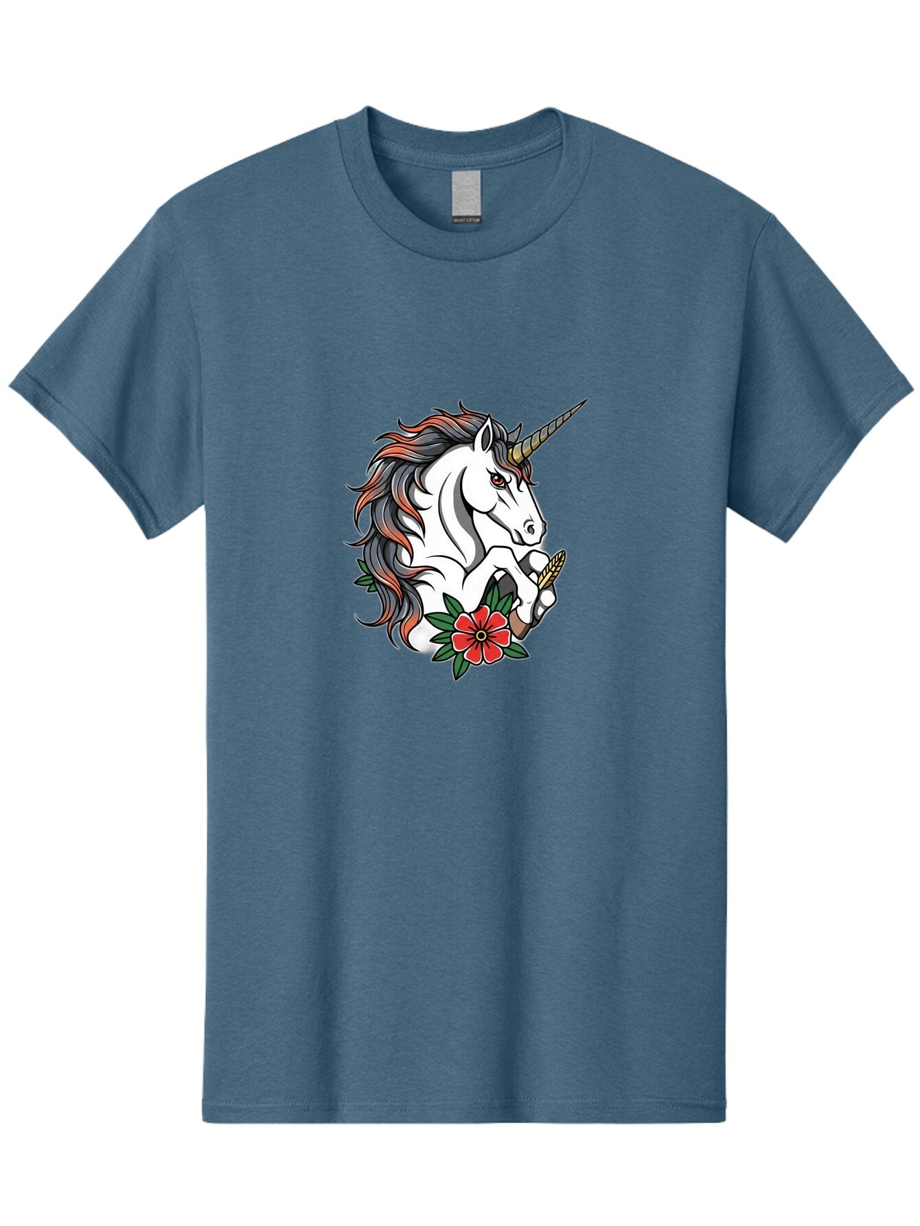Unicorn-With-Red-Flower Men'S Graphic Tee, 100% Cotton, Comfortable Casual Summer Wear, Machine Washable, Vintage Camera, Old Camera, Antique Camera, Black Camera, Classic Photography, Photography Equipment, Nostalgic Device, Film Camera, Bao989 4