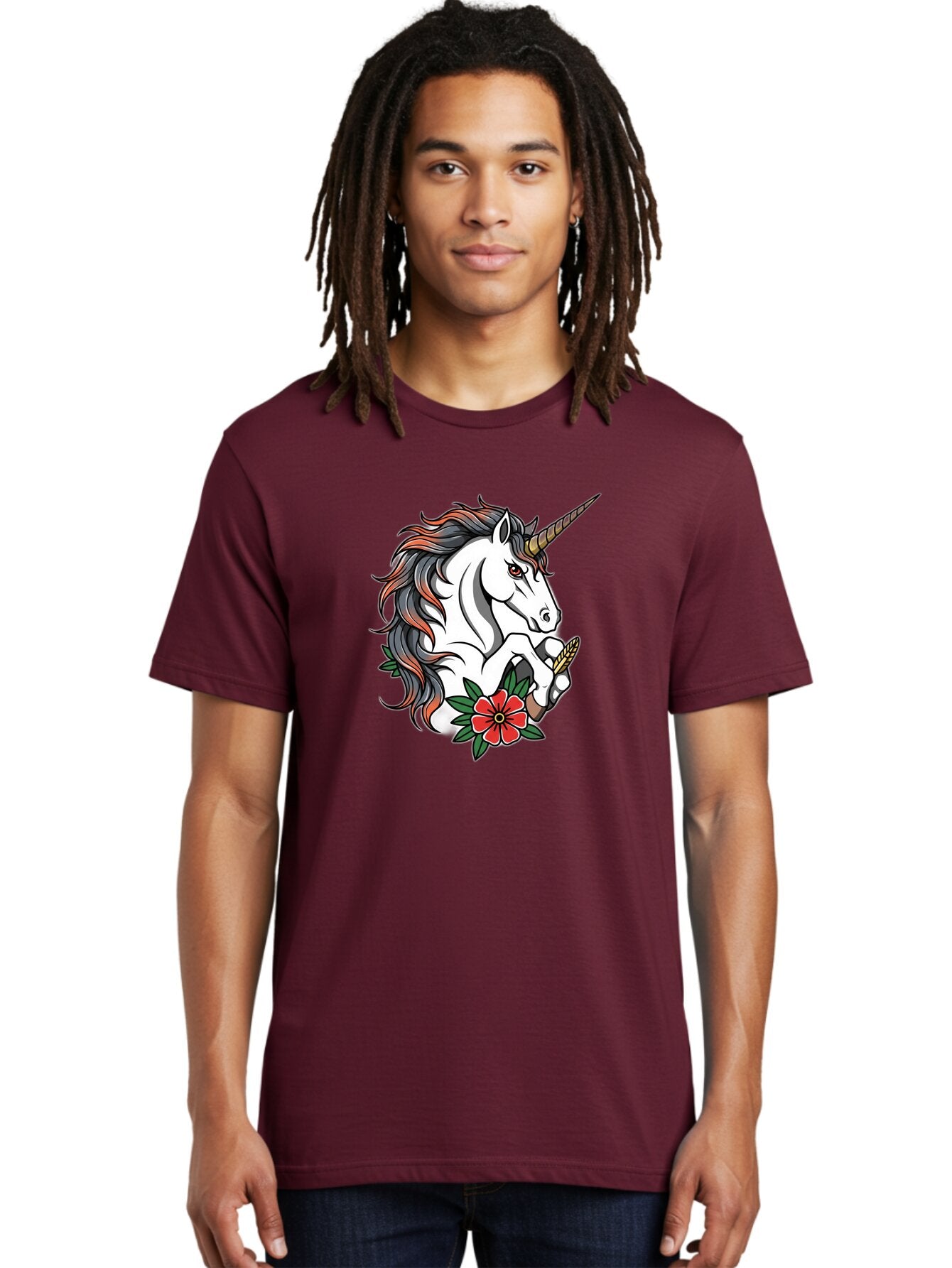 Unicorn-With-Red-Flower Men'S Graphic Tee, 100% Cotton, Comfortable Casual Summer Wear, Machine Washable, Vintage Camera, Old Camera, Antique Camera, Black Camera, Classic Photography, Photography Equipment, Nostalgic Device, Film Camera, Bao989 26