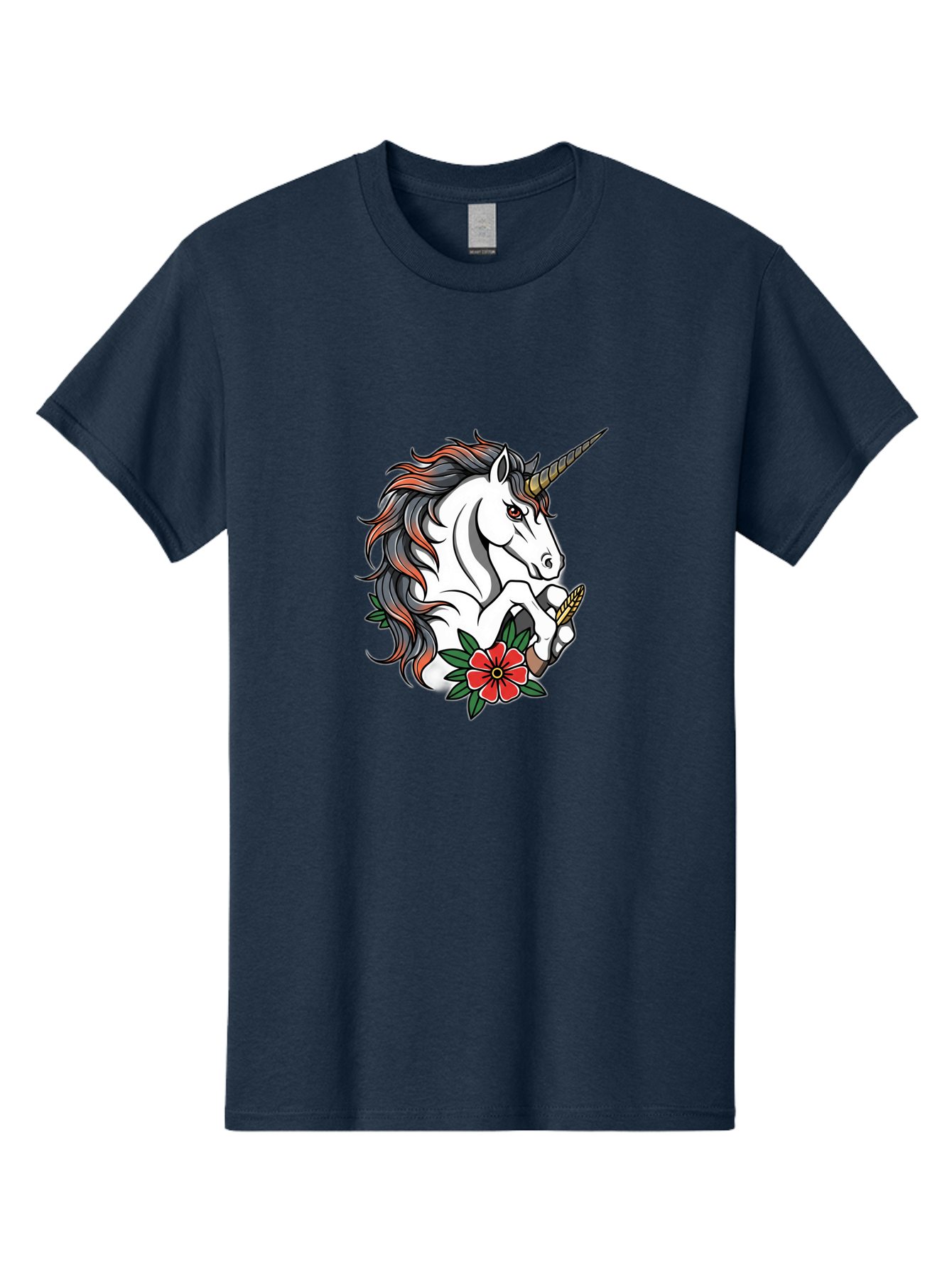 Unicorn-With-Red-Flower Men'S Graphic Tee, 100% Cotton, Comfortable Casual Summer Wear, Machine Washable, Vintage Camera, Old Camera, Antique Camera, Black Camera, Classic Photography, Photography Equipment, Nostalgic Device, Film Camera, Bao989