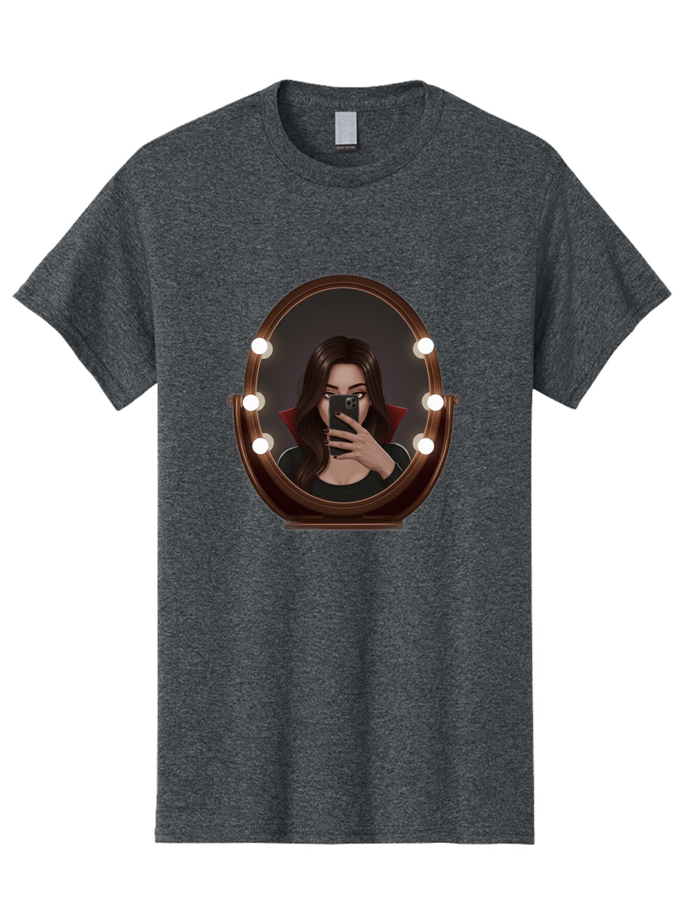 Vampire-Woman-Taking-Selfie Men'S Graphic Tee, 100% Cotton, Comfortable Casual Summer Wear, Machine Washable, Vintage Camera, Old Camera, Antique Camera, Black Camera, Classic Photography, Photography Equipment, Nostalgic Device, Film Camera, Bao992 10