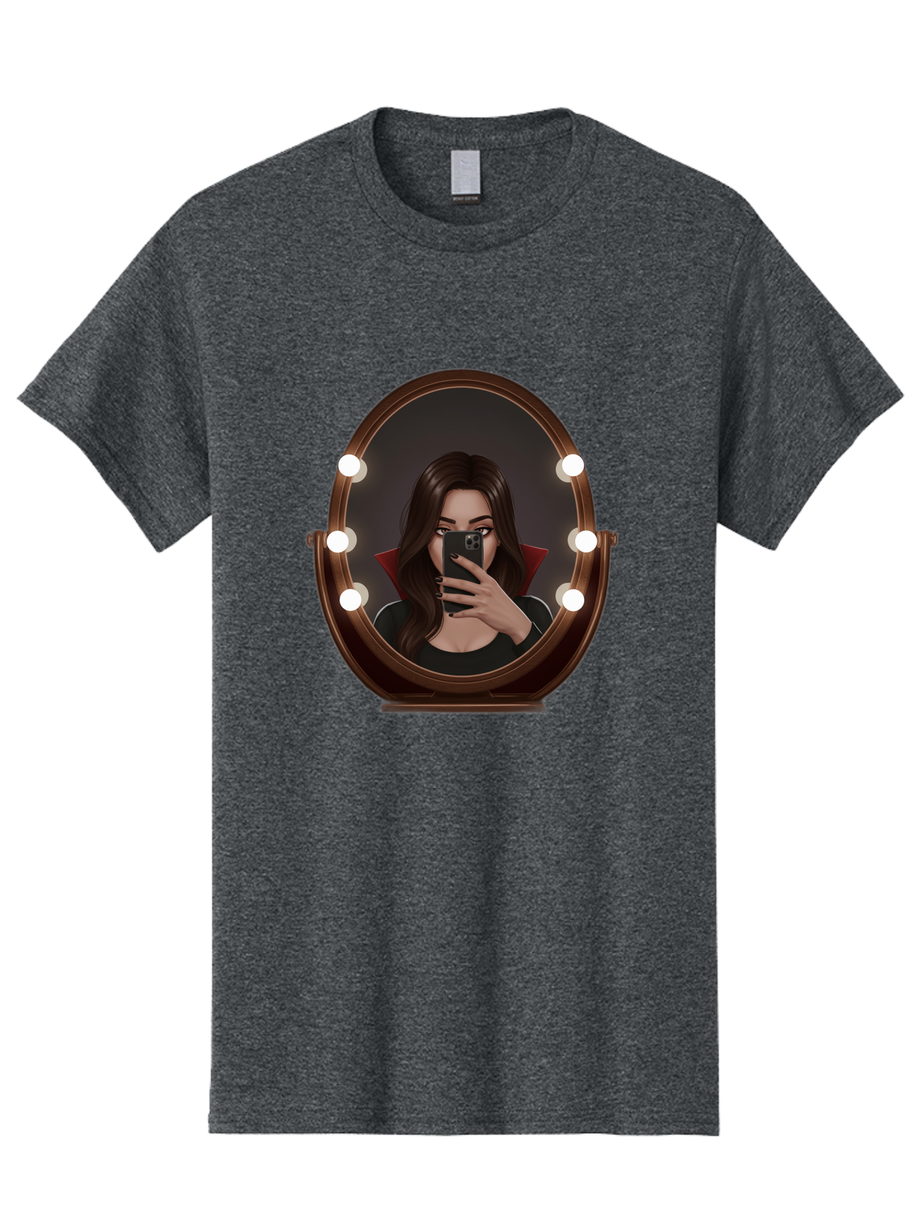 Vampire-Woman-Taking-Selfie Men'S Graphic Tee, 100% Cotton, Comfortable Casual Summer Wear, Machine Washable, Vintage Camera, Old Camera, Antique Camera, Black Camera, Classic Photography, Photography Equipment, Nostalgic Device, Film Camera, Bao992 14