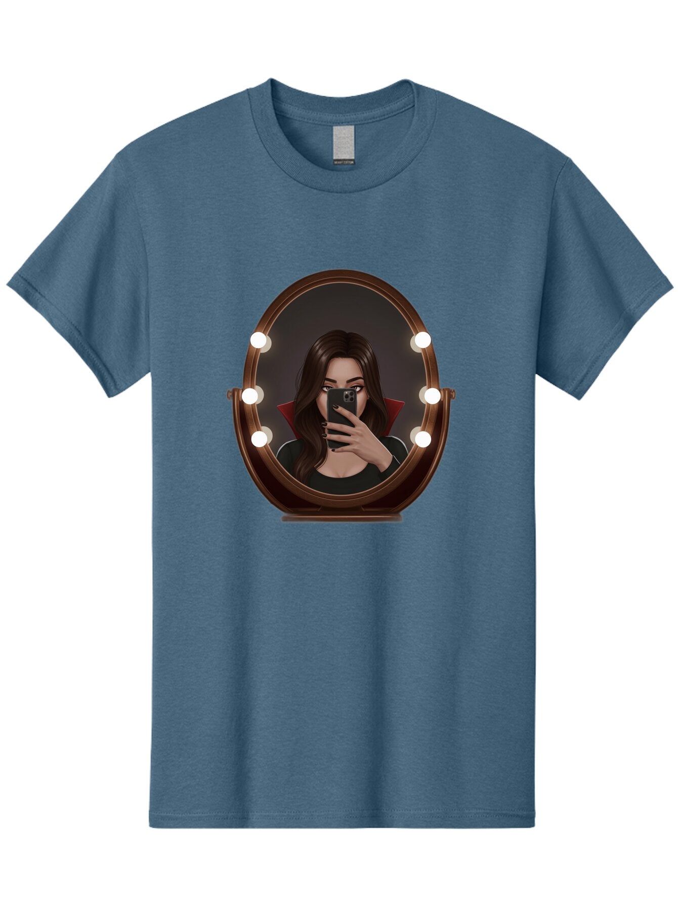 Vampire-Woman-Taking-Selfie Men'S Graphic Tee, 100% Cotton, Comfortable Casual Summer Wear, Machine Washable, Vintage Camera, Old Camera, Antique Camera, Black Camera, Classic Photography, Photography Equipment, Nostalgic Device, Film Camera, Bao992 13