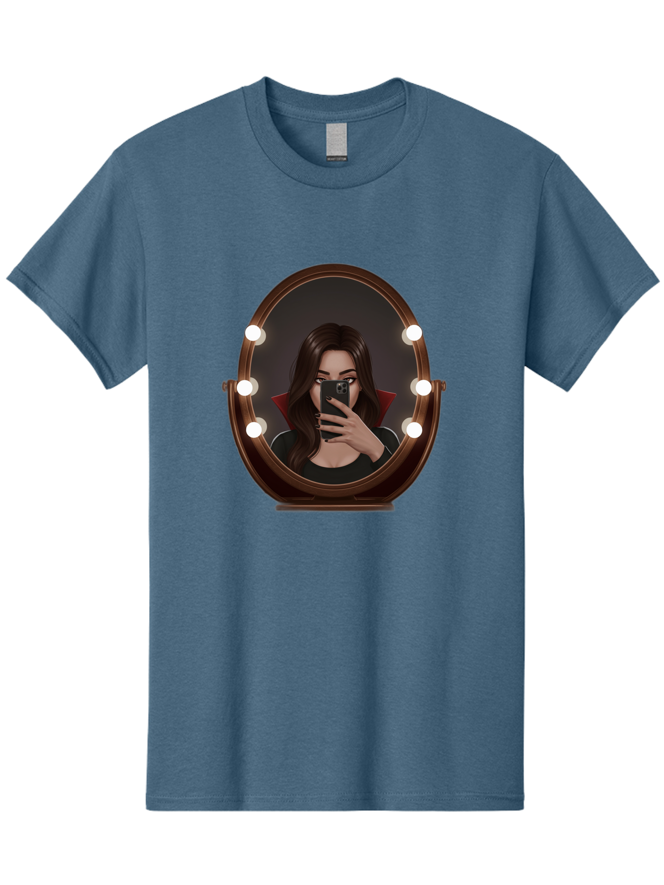 Vampire-Woman-Taking-Selfie Men'S Graphic Tee, 100% Cotton, Comfortable Casual Summer Wear, Machine Washable, Vintage Camera, Old Camera, Antique Camera, Black Camera, Classic Photography, Photography Equipment, Nostalgic Device, Film Camera, Bao992 15