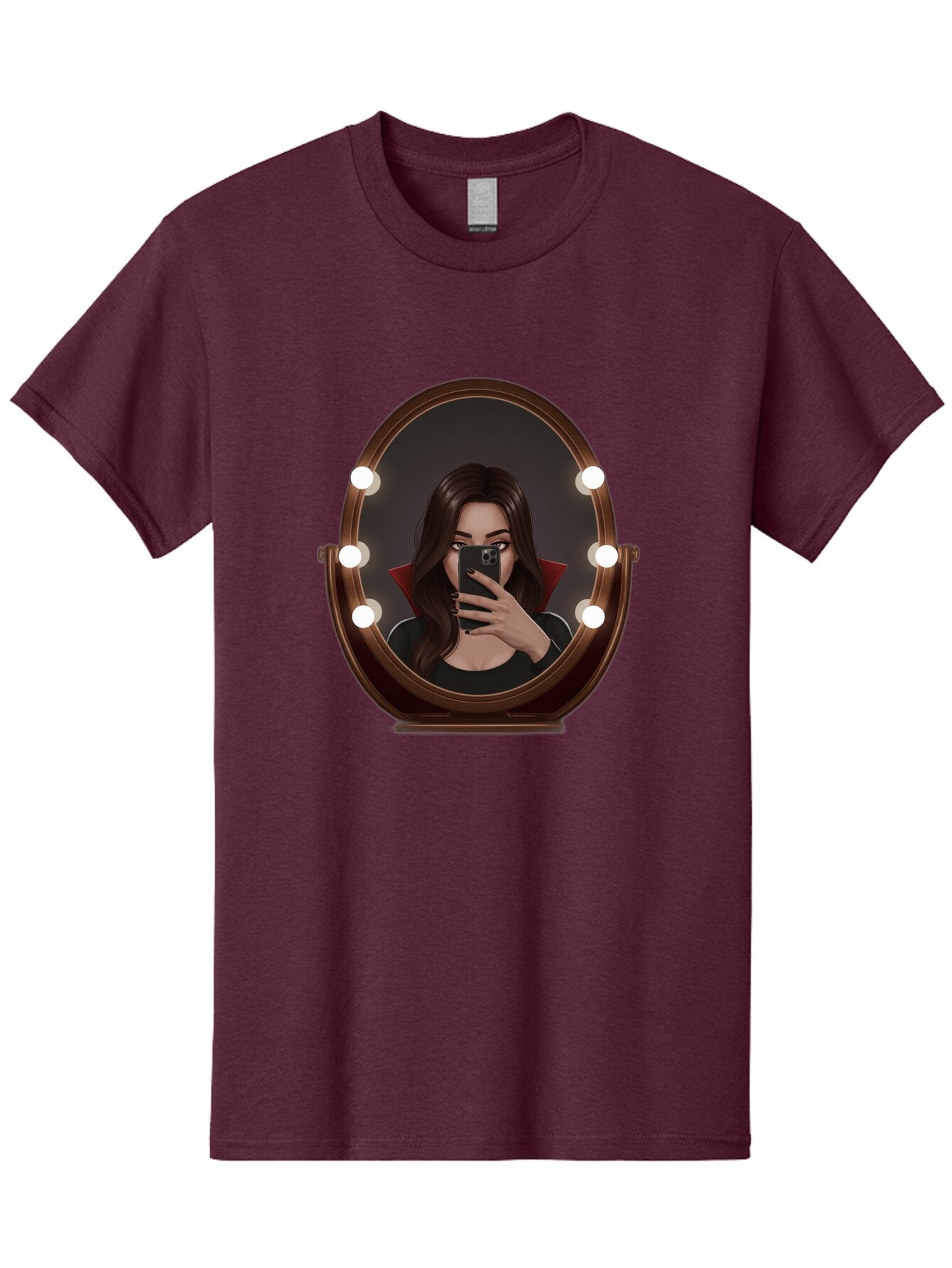 Vampire-Woman-Taking-Selfie Men'S Graphic Tee, 100% Cotton, Comfortable Casual Summer Wear, Machine Washable, Vintage Camera, Old Camera, Antique Camera, Black Camera, Classic Photography, Photography Equipment, Nostalgic Device, Film Camera, Bao992 12