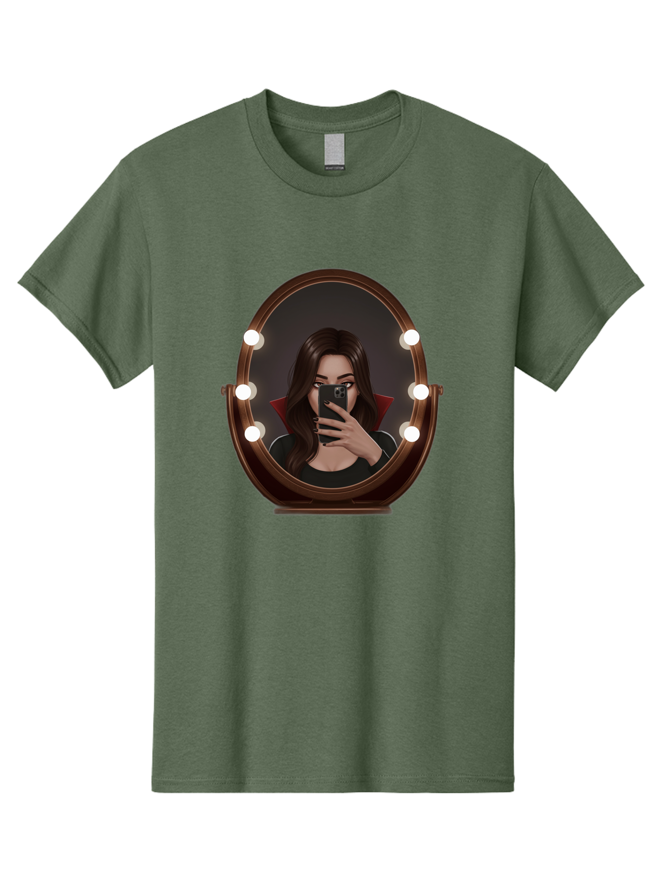 Vampire-Woman-Taking-Selfie Men'S Graphic Tee, 100% Cotton, Comfortable Casual Summer Wear, Machine Washable, Vintage Camera, Old Camera, Antique Camera, Black Camera, Classic Photography, Photography Equipment, Nostalgic Device, Film Camera, Bao992 7