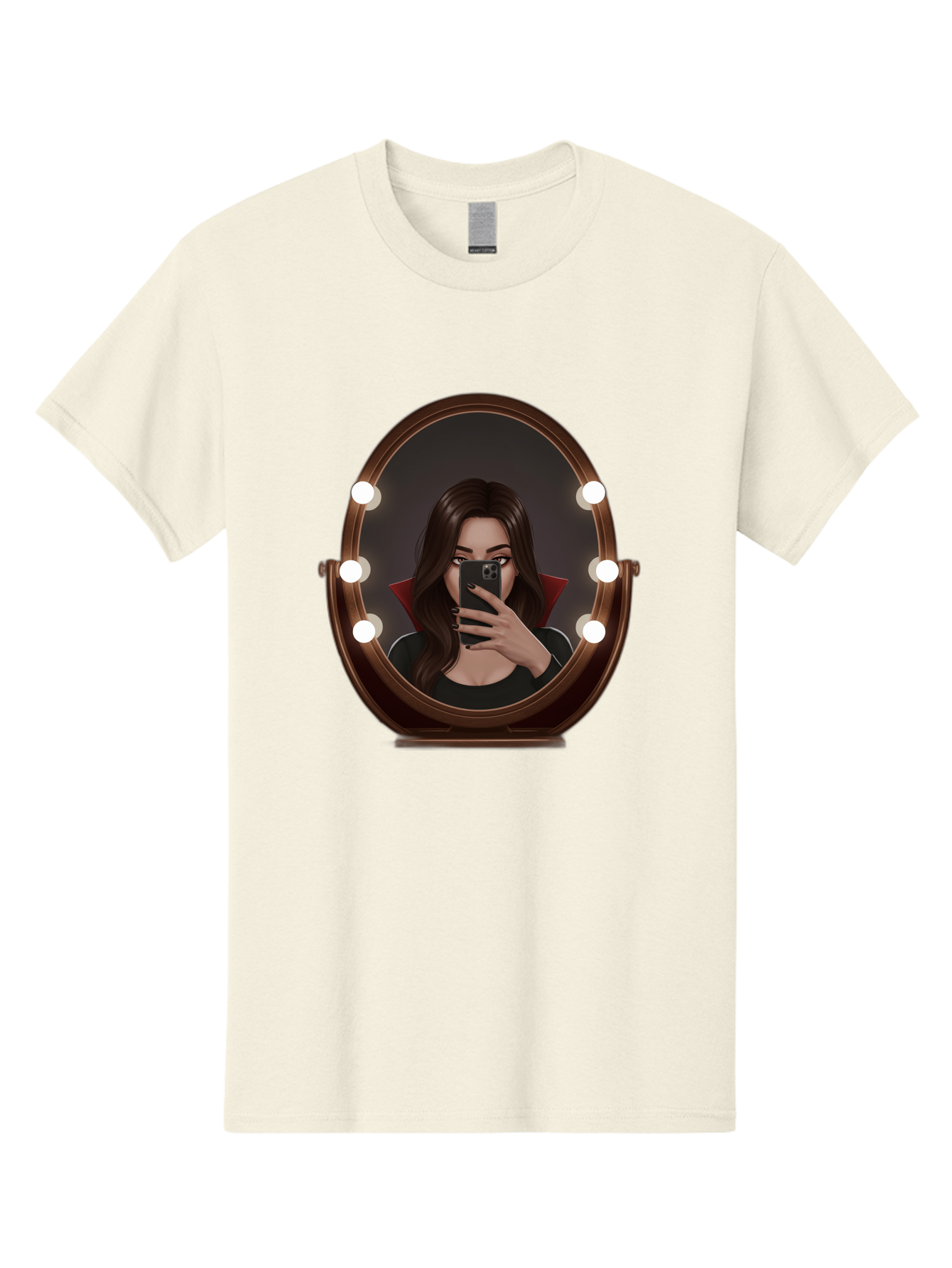 Vampire-Woman-Taking-Selfie Men'S Graphic Tee, 100% Cotton, Comfortable Casual Summer Wear, Machine Washable, Vintage Camera, Old Camera, Antique Camera, Black Camera, Classic Photography, Photography Equipment, Nostalgic Device, Film Camera, Bao992 10