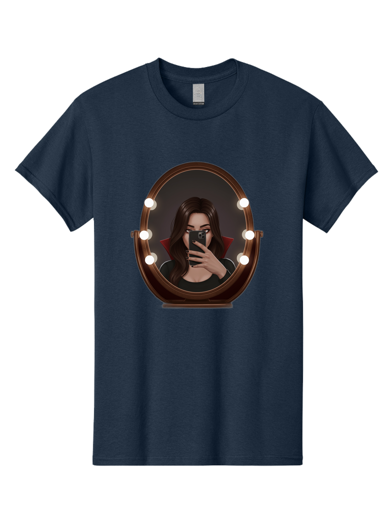 Vampire-Woman-Taking-Selfie Men'S Graphic Tee, 100% Cotton, Comfortable Casual Summer Wear, Machine Washable, Vintage Camera, Old Camera, Antique Camera, Black Camera, Classic Photography, Photography Equipment, Nostalgic Device, Film Camera, Bao992 4