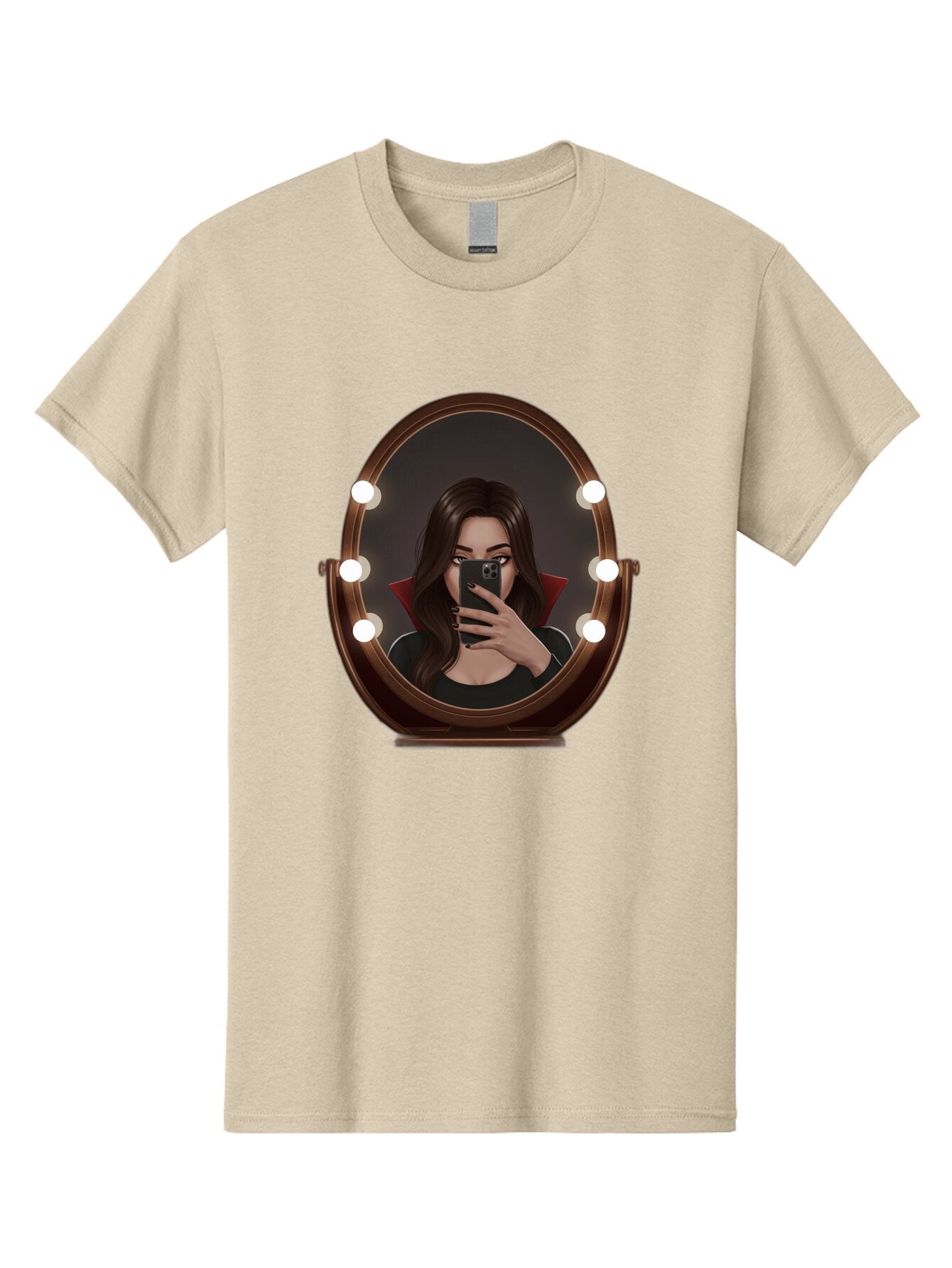 Vampire-Woman-Taking-Selfie Men'S Graphic Tee, 100% Cotton, Comfortable Casual Summer Wear, Machine Washable, Vintage Camera, Old Camera, Antique Camera, Black Camera, Classic Photography, Photography Equipment, Nostalgic Device, Film Camera, Bao992 7