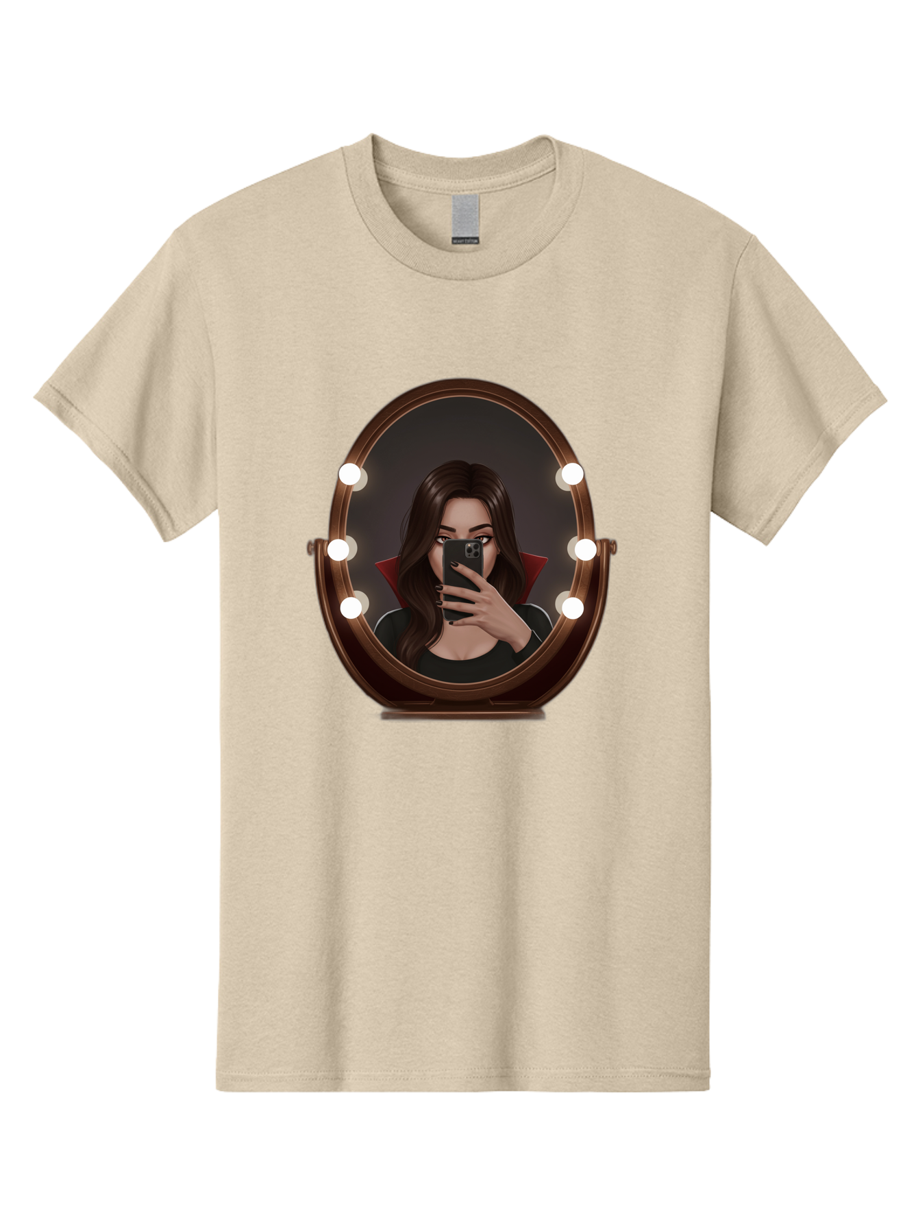 Vampire-Woman-Taking-Selfie Men'S Graphic Tee, 100% Cotton, Comfortable Casual Summer Wear, Machine Washable, Vintage Camera, Old Camera, Antique Camera, Black Camera, Classic Photography, Photography Equipment, Nostalgic Device, Film Camera, Bao992 13