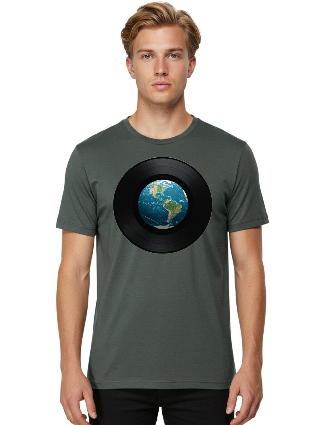Vinyl-Record-Earth Men'S Graphic Tee, 100% Cotton, Comfortable Casual Summer Wear, Machine Washable, Vintage Camera, Old Camera, Antique Camera, Black Camera, Classic Photography, Photography Equipment, Nostalgic Device, Film Camera, Bao998 30