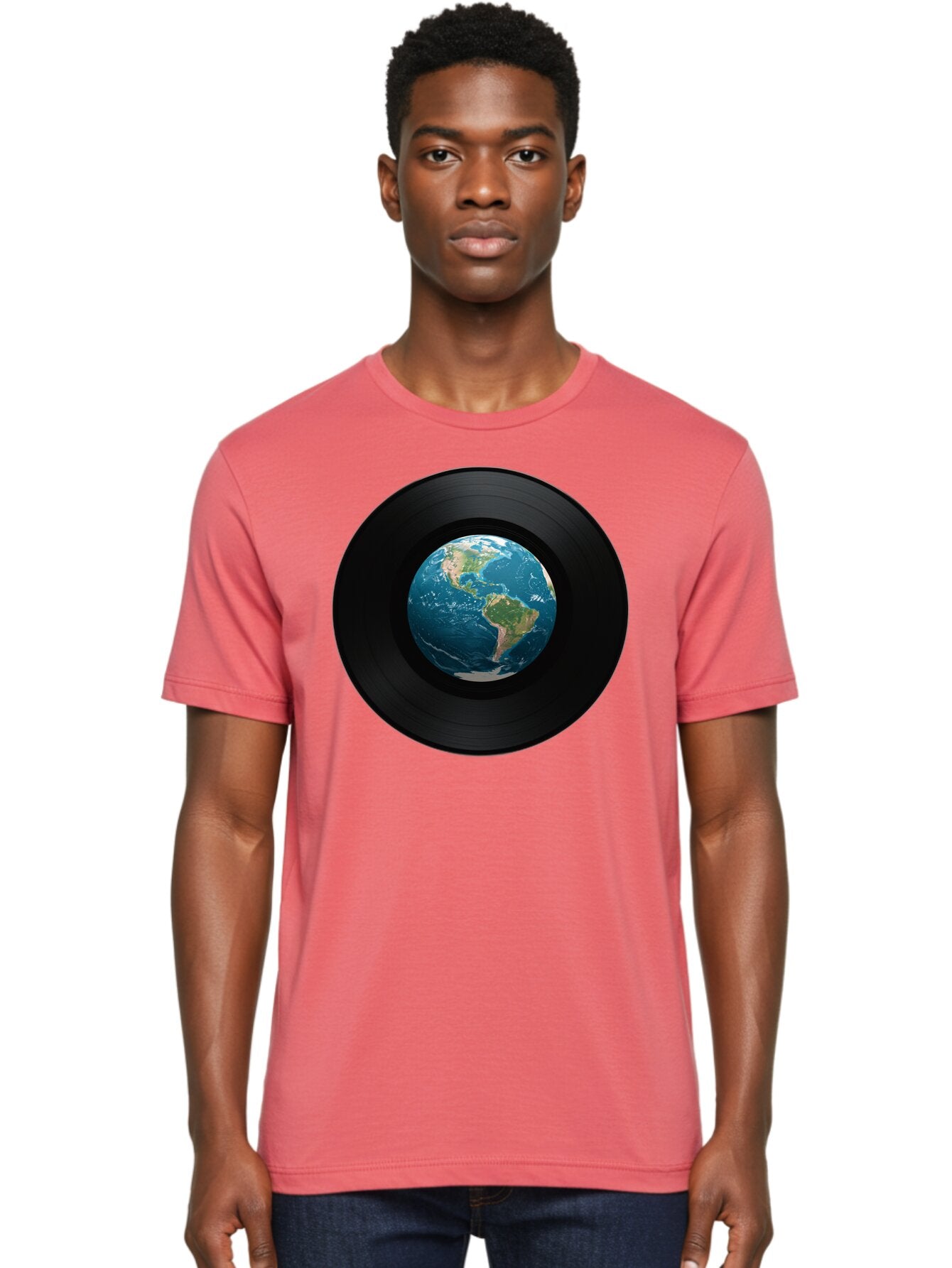 Vinyl-Record-Earth Men'S Graphic Tee, 100% Cotton, Comfortable Casual Summer Wear, Machine Washable, Vintage Camera, Old Camera, Antique Camera, Black Camera, Classic Photography, Photography Equipment, Nostalgic Device, Film Camera, Bao998 25