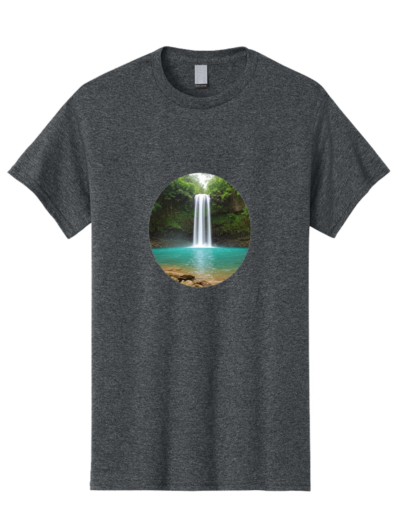 Waterfall Men'S Graphic Tee, 100% Cotton, Comfortable Casual Summer Wear, Machine Washable, Vintage Camera, Old Camera, Antique Camera, Black Camera, Classic Photography, Photography Equipment, Nostalgic Device, Film Camera, Camera Art Bao999 9