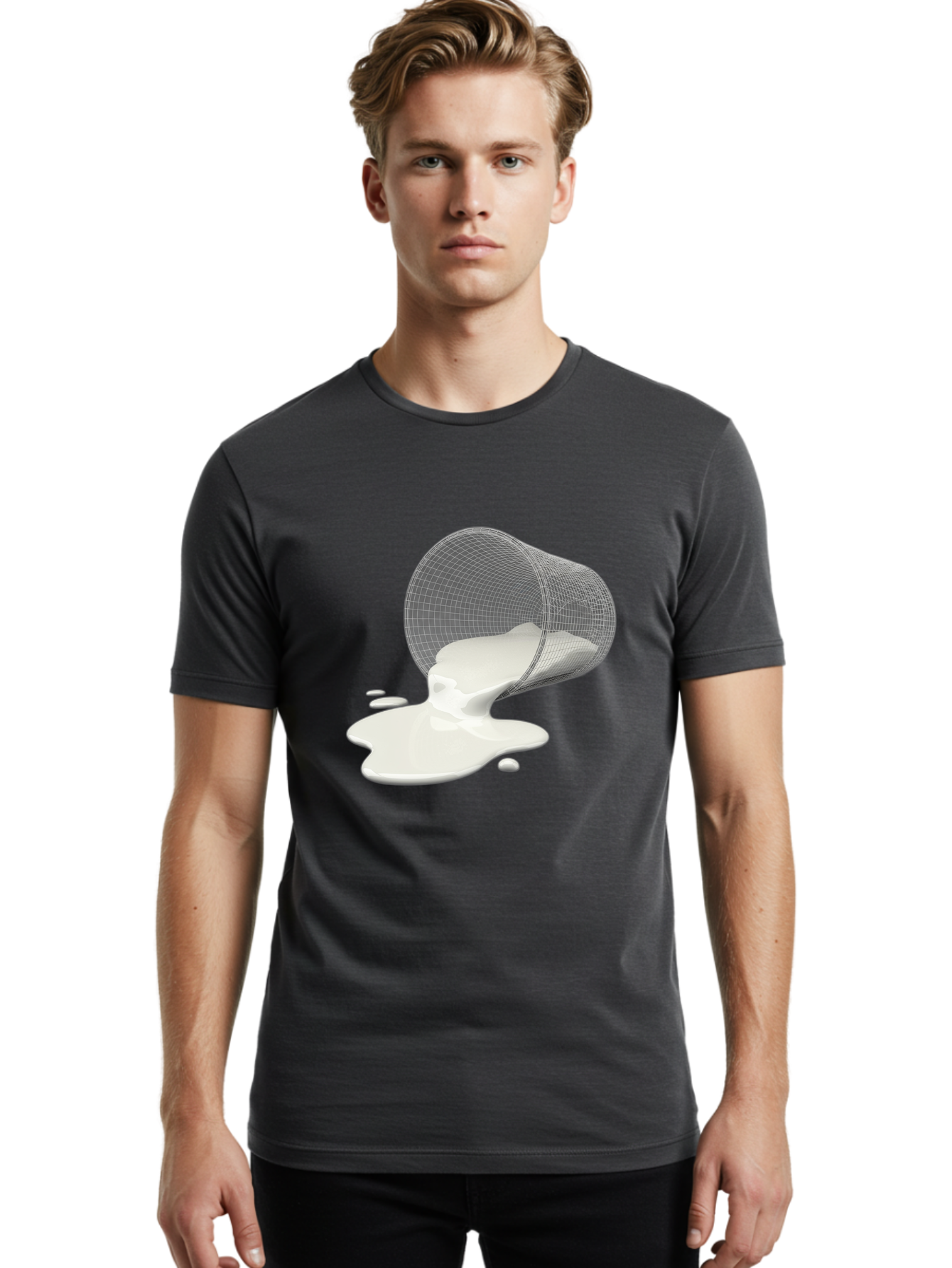 Wire-Basket-Spilling-Milk Men'S Graphic Tee, 100% Cotton, Comfortable Casual Summer Wear, Machine Washable, Vintage Camera, Old Camera, Antique Camera, Black Camera, Classic Photography, Photography Equipment, Nostalgic Device, Film Camera, Bap007 29