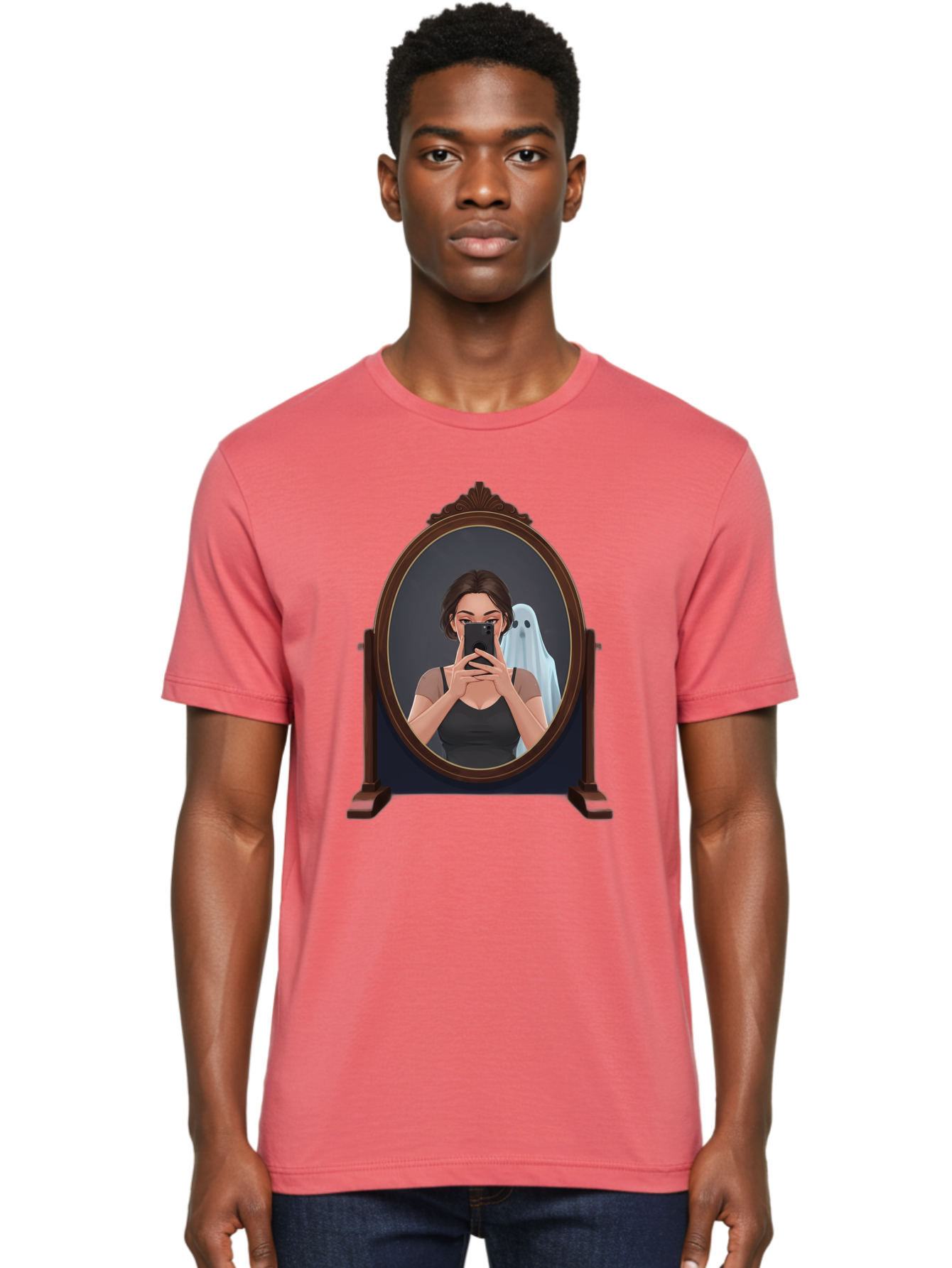 Woman-And-Ghost Men'S Graphic Tee, 100% Cotton, Comfortable Casual Summer Wear, Machine Washable, Vintage Camera, Old Camera, Antique Camera, Black Camera, Classic Photography, Photography Equipment, Nostalgic Device, Film Camera, Camera Art Bap008 27