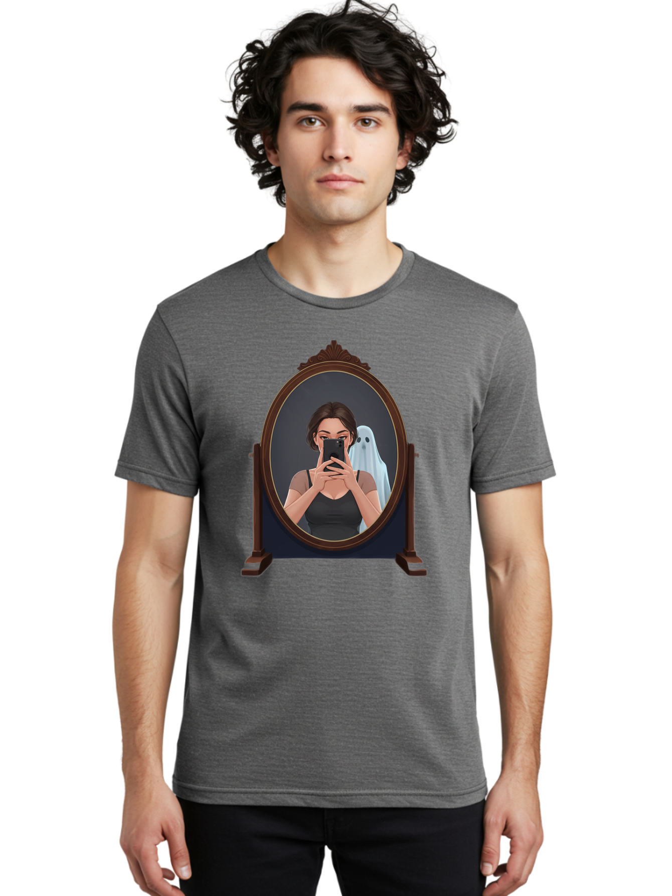 Woman-And-Ghost Men'S Graphic Tee, 100% Cotton, Comfortable Casual Summer Wear, Machine Washable, Vintage Camera, Old Camera, Antique Camera, Black Camera, Classic Photography, Photography Equipment, Nostalgic Device, Film Camera, Camera Art Bap008 26