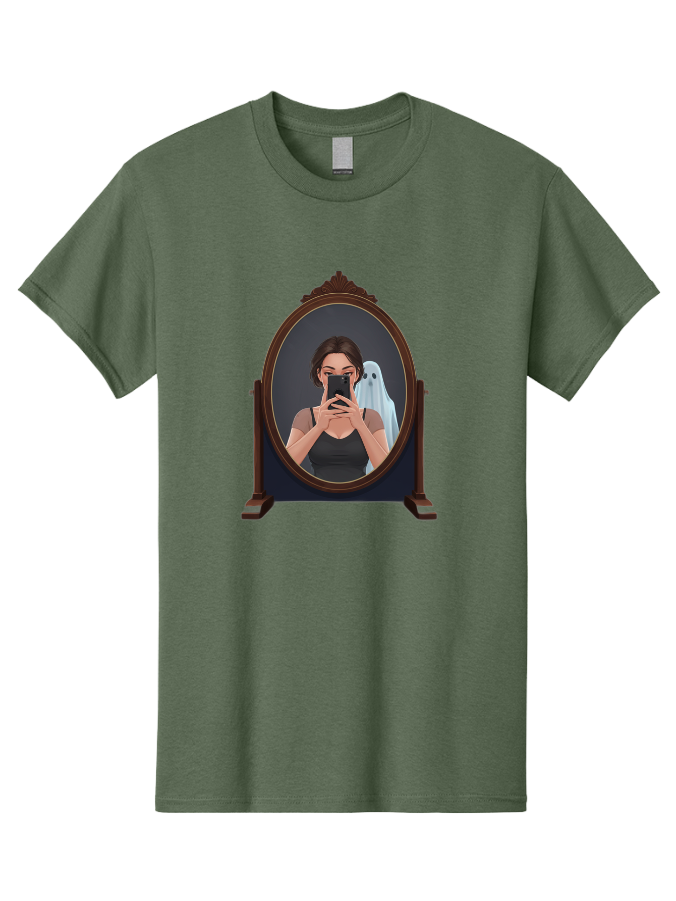 Woman-And-Ghost Men'S Graphic Tee, 100% Cotton, Comfortable Casual Summer Wear, Machine Washable, Vintage Camera, Old Camera, Antique Camera, Black Camera, Classic Photography, Photography Equipment, Nostalgic Device, Film Camera, Camera Art Bap008