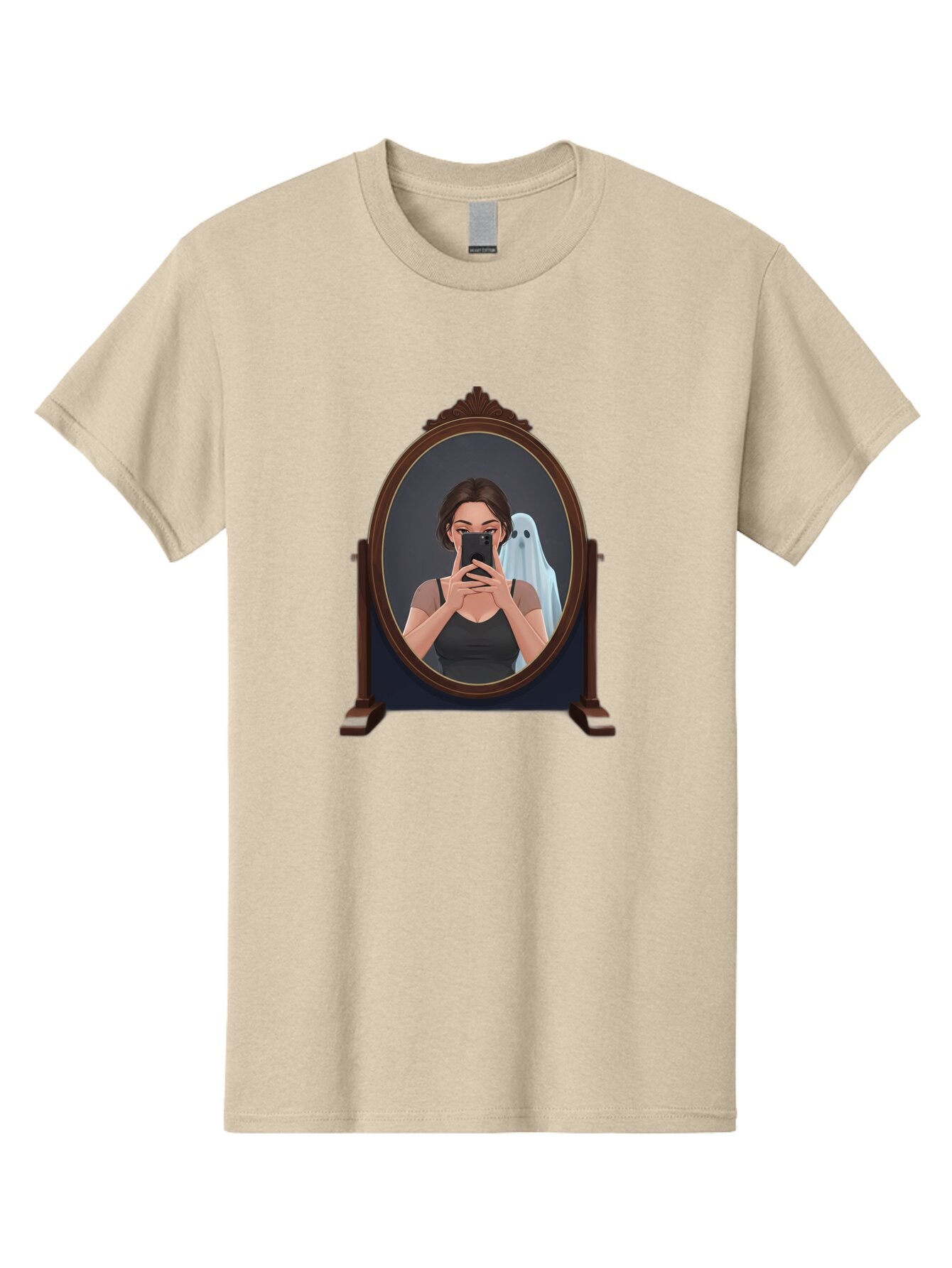 Woman-And-Ghost Men'S Graphic Tee, 100% Cotton, Comfortable Casual Summer Wear, Machine Washable, Vintage Camera, Old Camera, Antique Camera, Black Camera, Classic Photography, Photography Equipment, Nostalgic Device, Film Camera, Camera Art Bap008 3